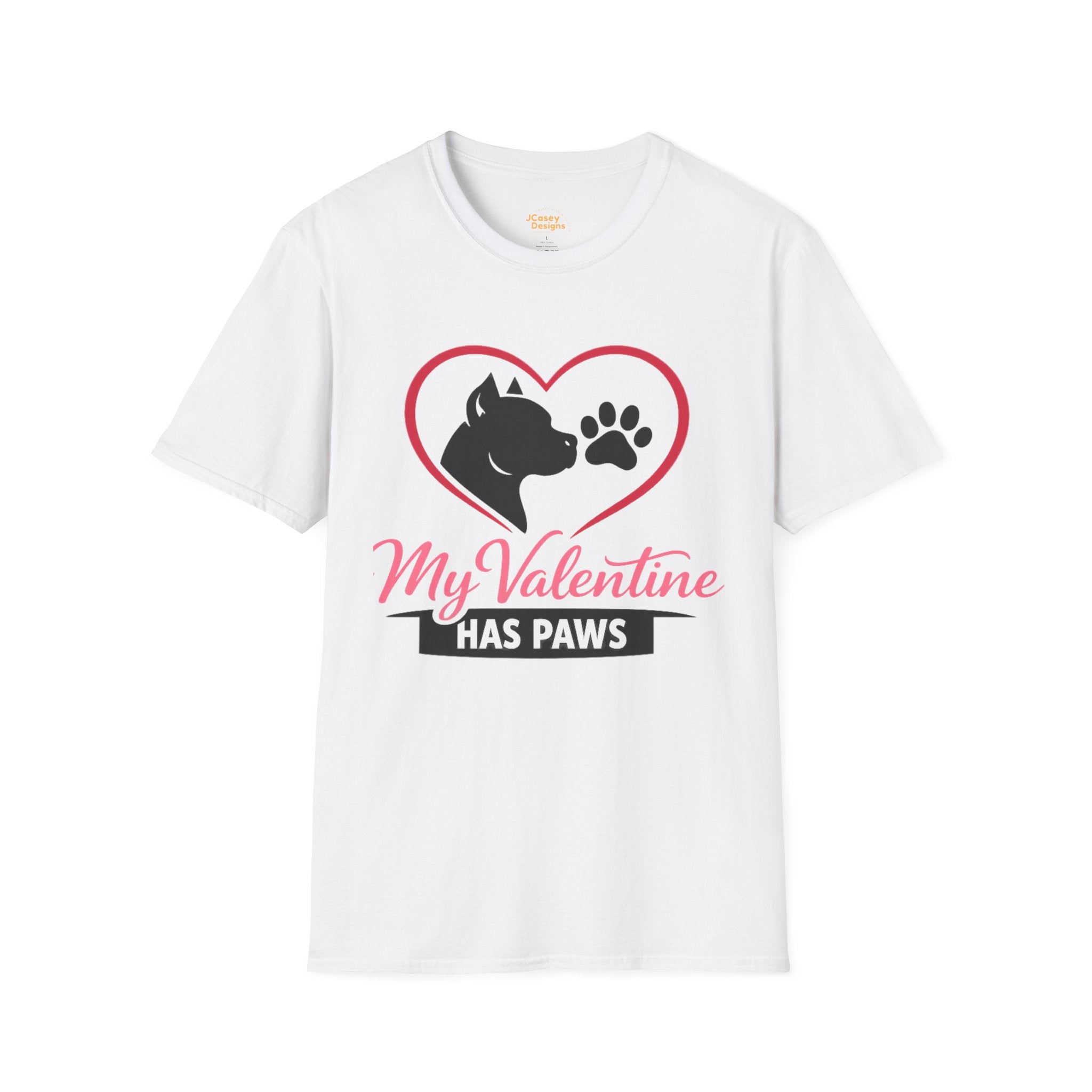My Valentine Has Paws T-Shirt — Cute Dog Heart Valentine Tee