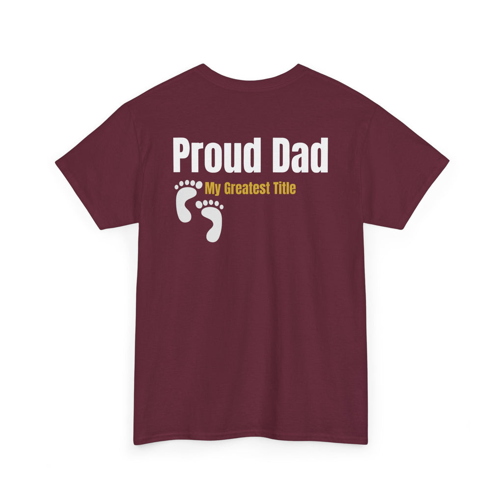Proud Dad T‑Shirt — 'My Greatest Title' Retro Fishing Badge Tee