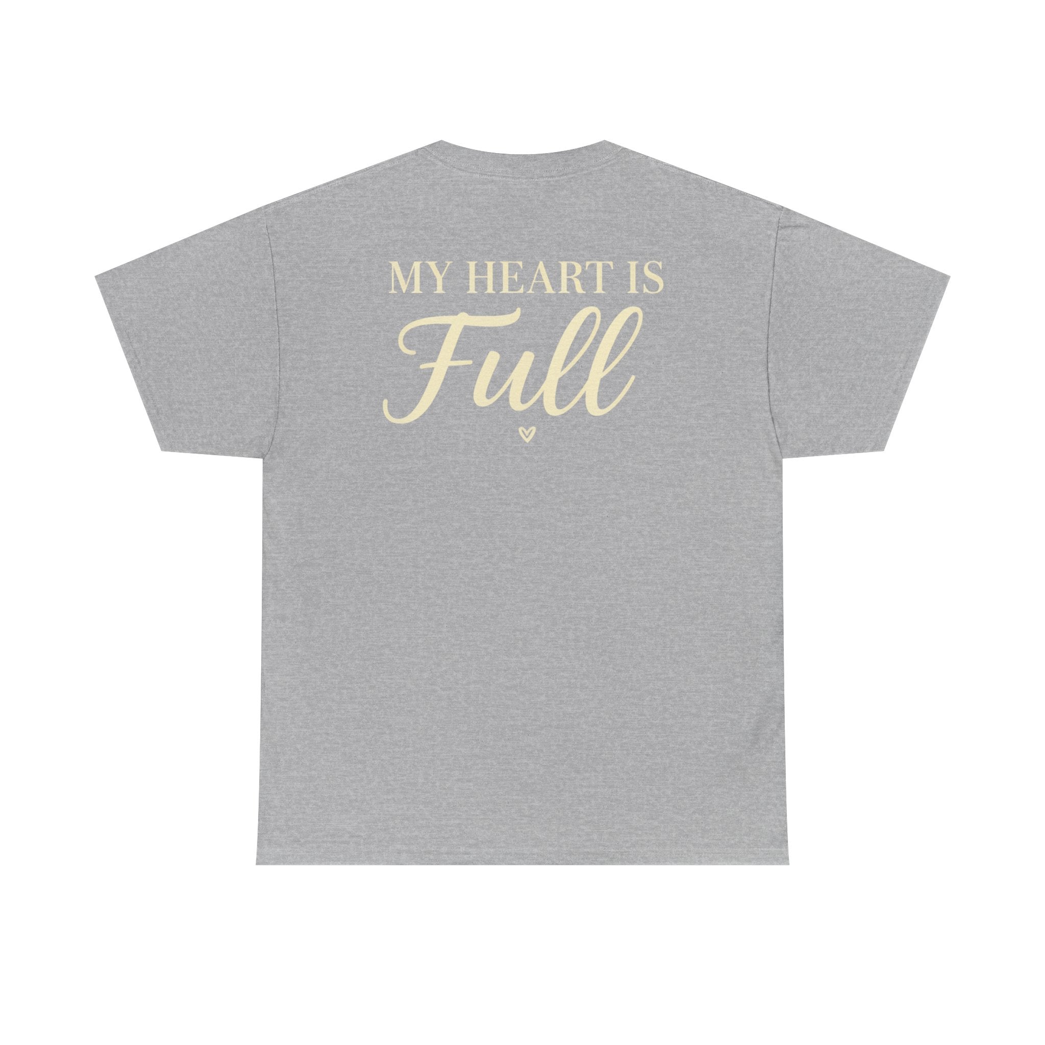 Mom The Real Queen T-Shirt – Gold Crown Mother’s Day Tee (“My Heart Is Full” on Back)