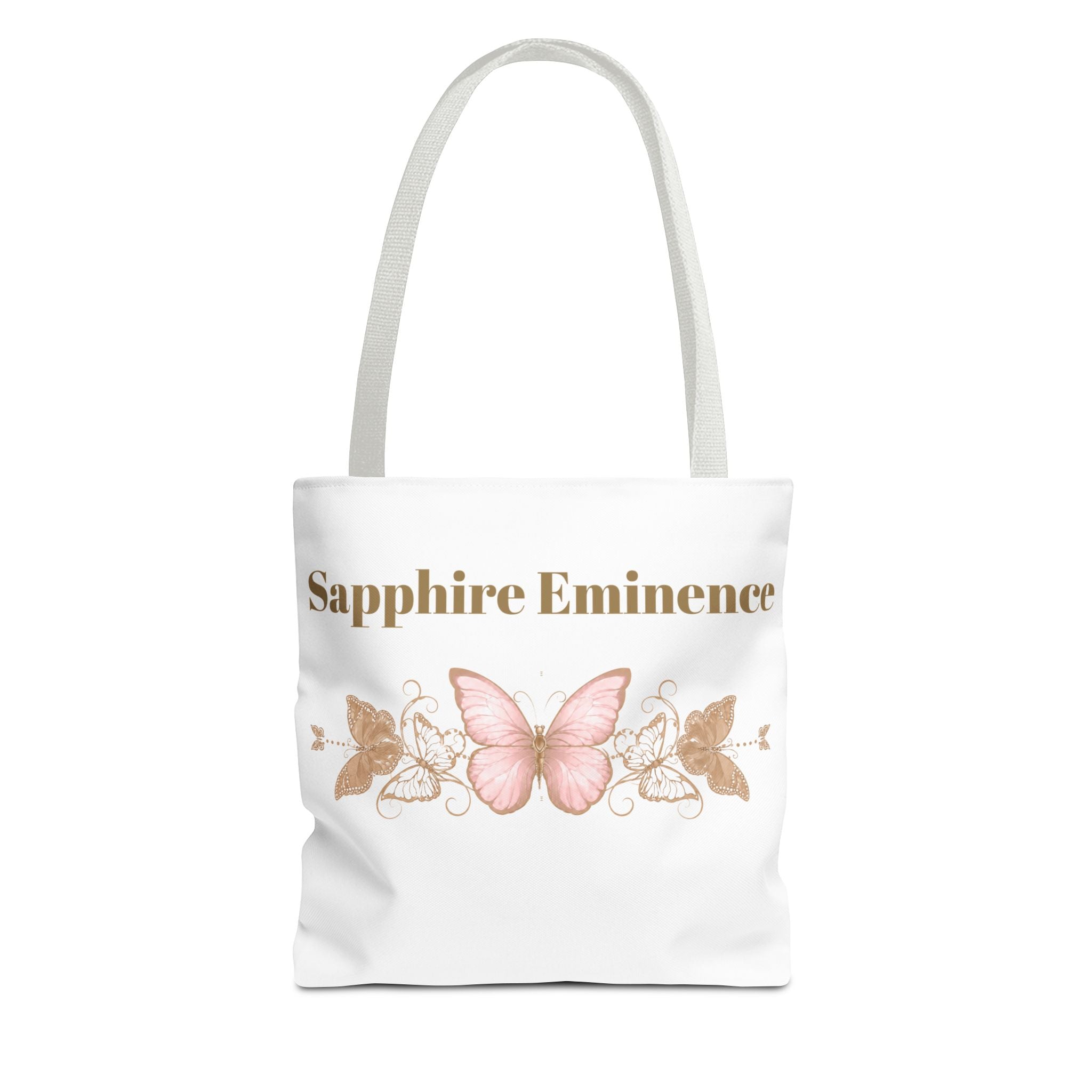 Sorority Tote Bag — "Sapphire Eminence" Butterfly Design