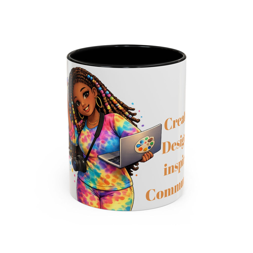 The Muse Creative Accent Mug – Gold Text Design (11oz)