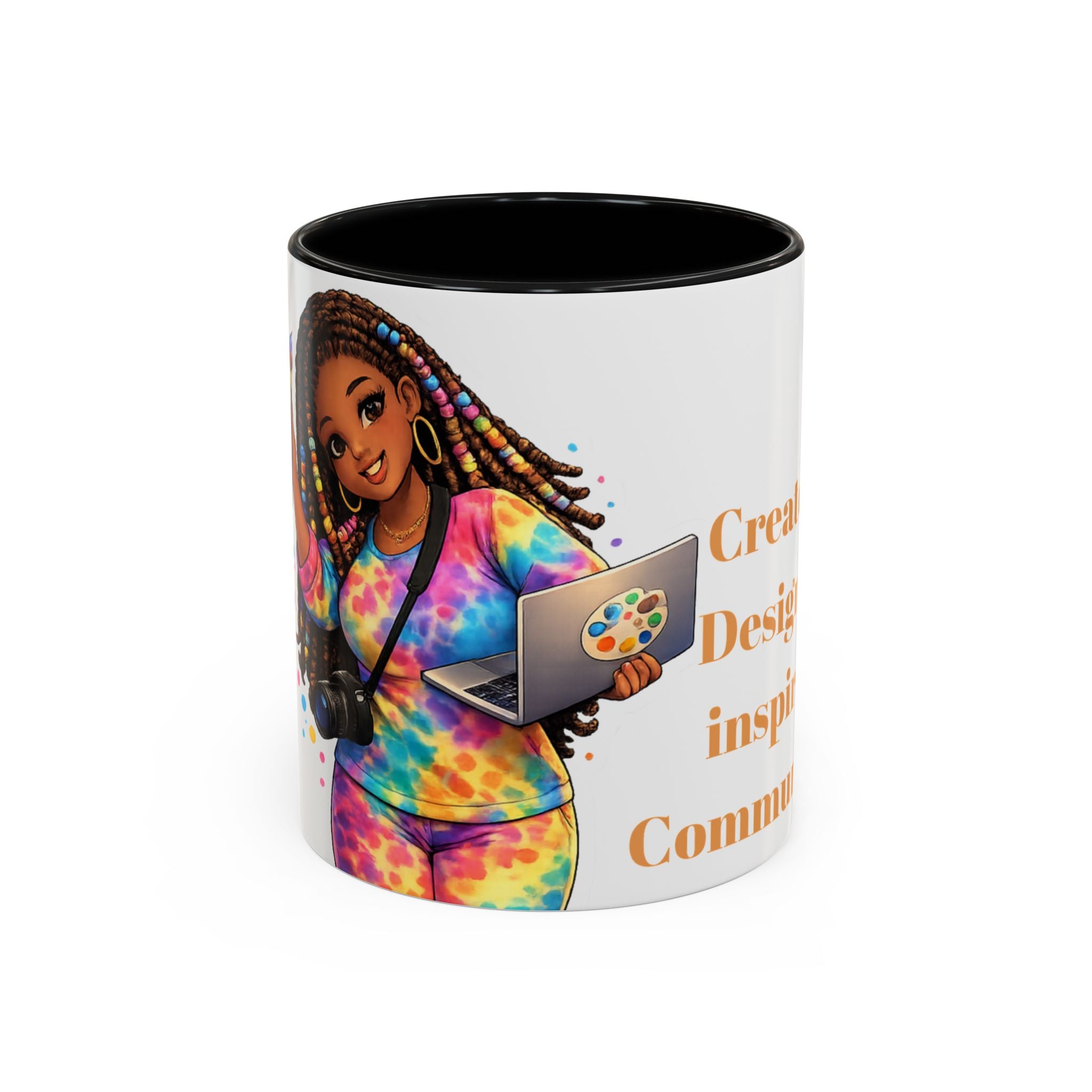 The Muse Creative Accent Mug – Gold Text Design (11oz)