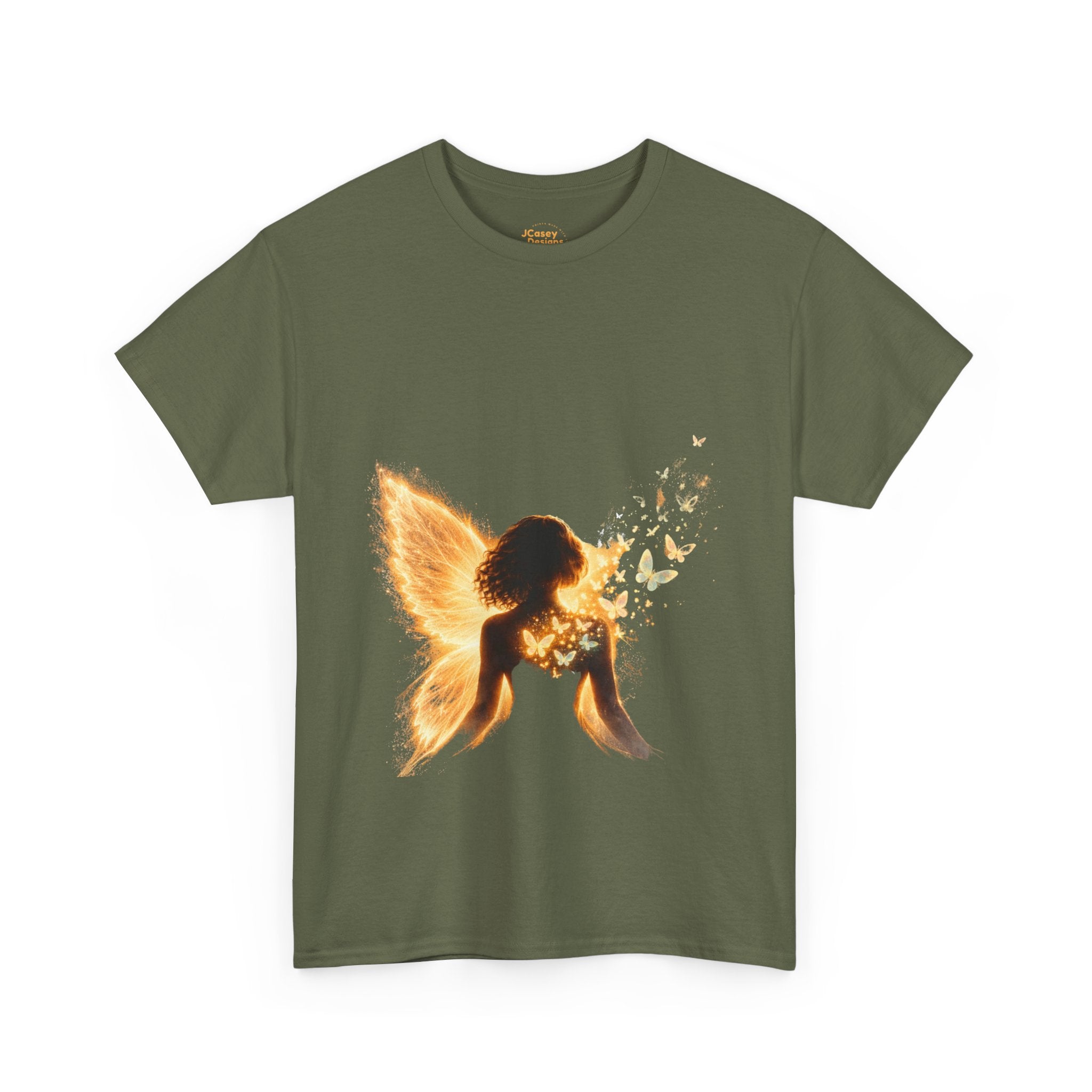 Golden Fairy T-Shirt — Glowing Butterfly Pixie Graphic Tee