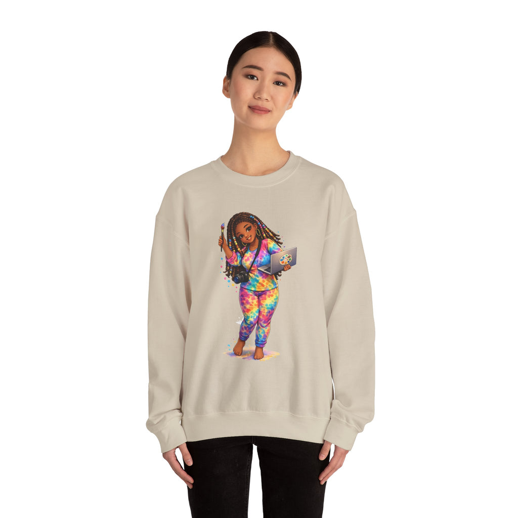 The Muse Graphic Sweatshirt | Creative Black Girl Art Crewneck