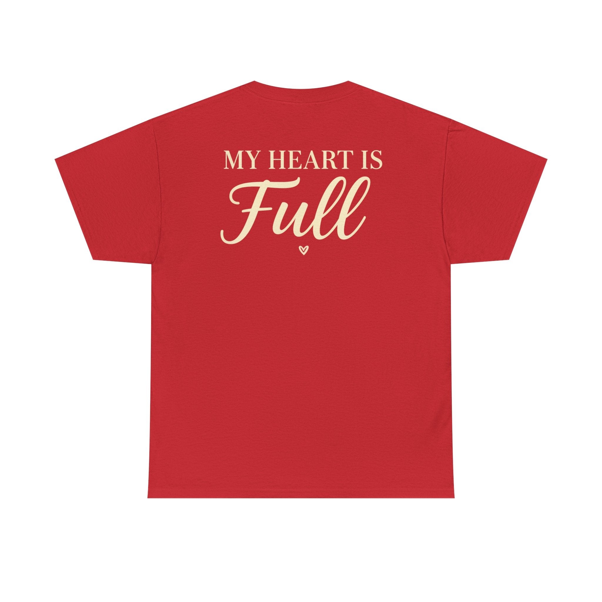 Mom The Real Queen T-Shirt – Gold Crown Mother’s Day Tee (“My Heart Is Full” on Back)