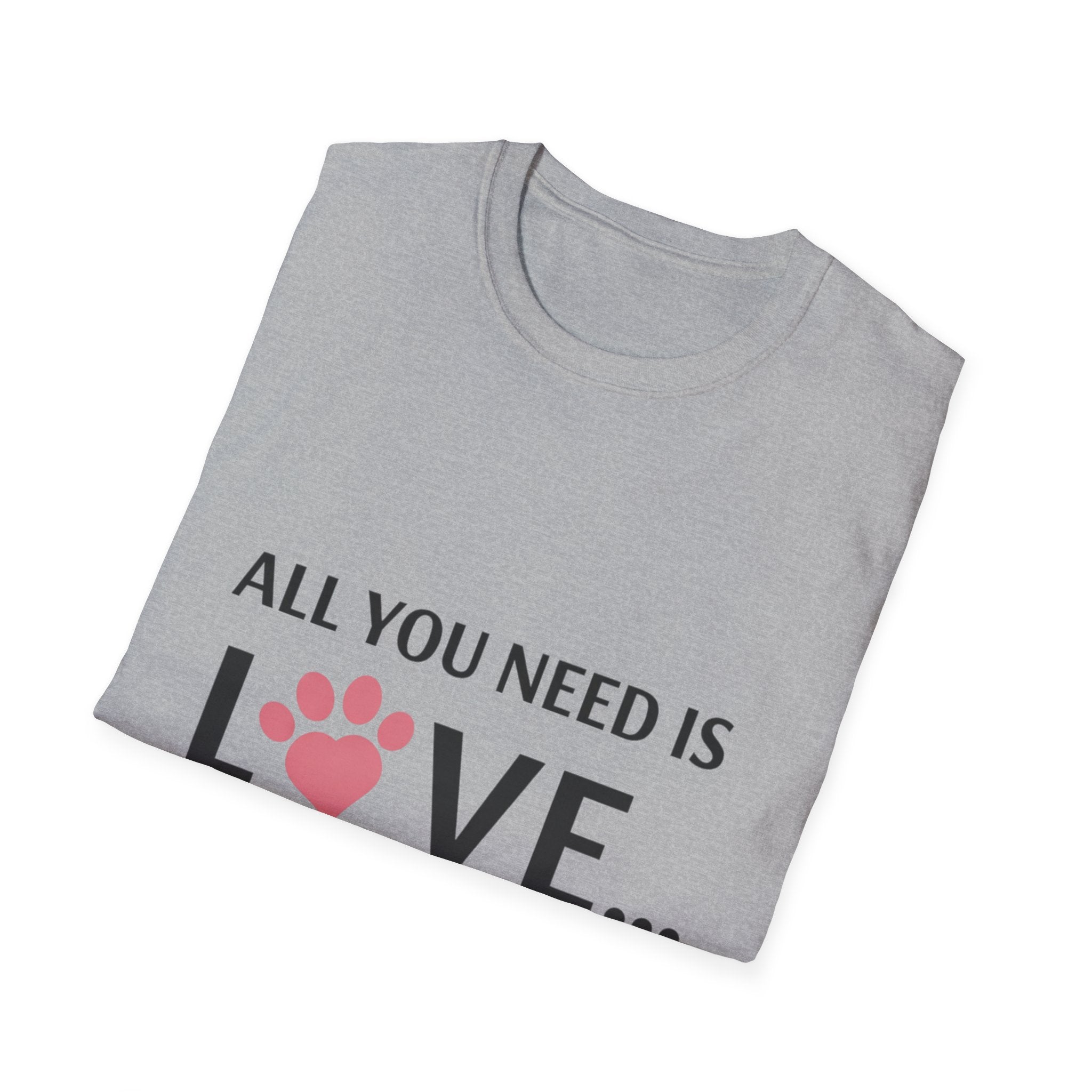 Pit Bull Love T-Shirt — "All You Need Is Love... and a Pit Bull" Dog Lover Tee