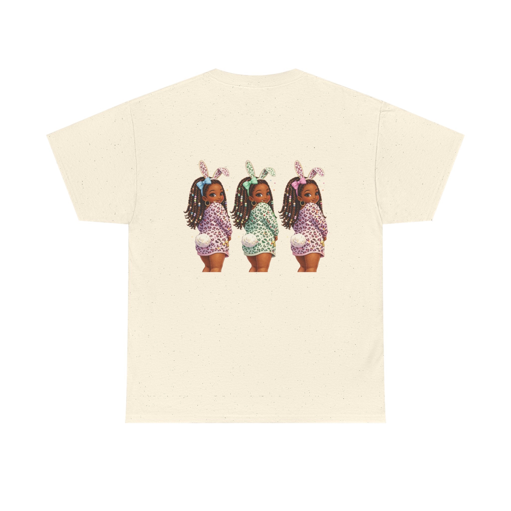 T-Shirt — 'Happy Easter' Pastel Bunny Eggs Tee (Easter Holiday, Cute Spring Kids & Women’s Graphic)
