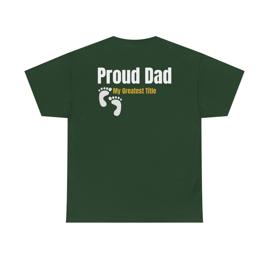 Proud Dad T‑Shirt — 'My Greatest Title' Retro Fishing Badge Tee