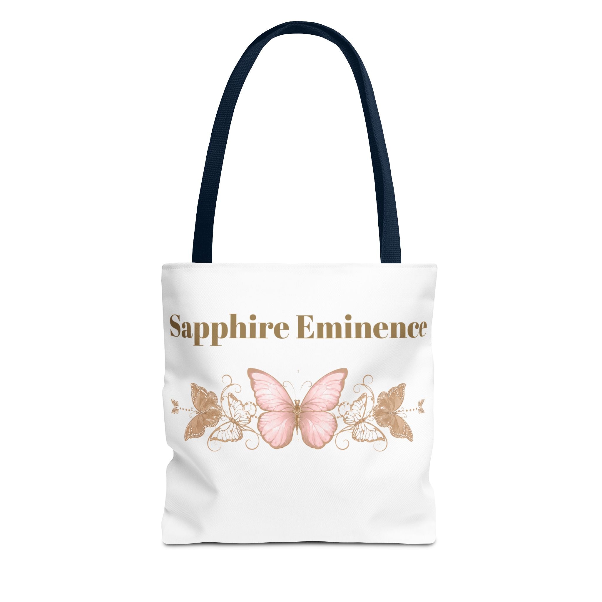 Sorority Tote Bag — "Sapphire Eminence" Butterfly Design