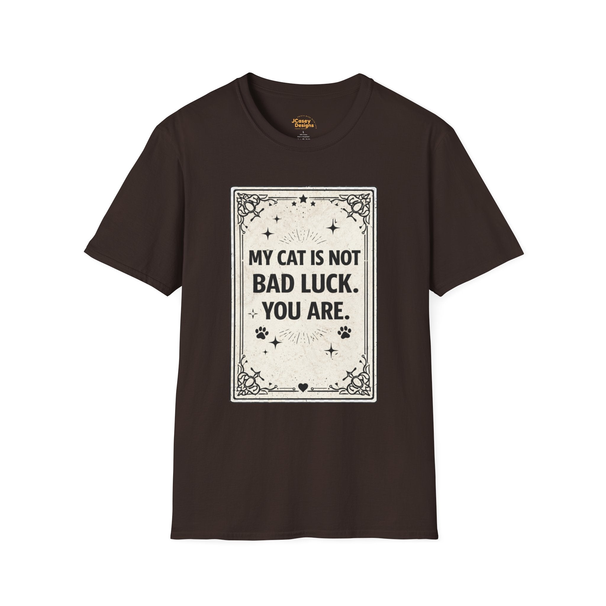 My Cat Is Not Bad Luck T-Shirt — Funny Cat Lover Tee