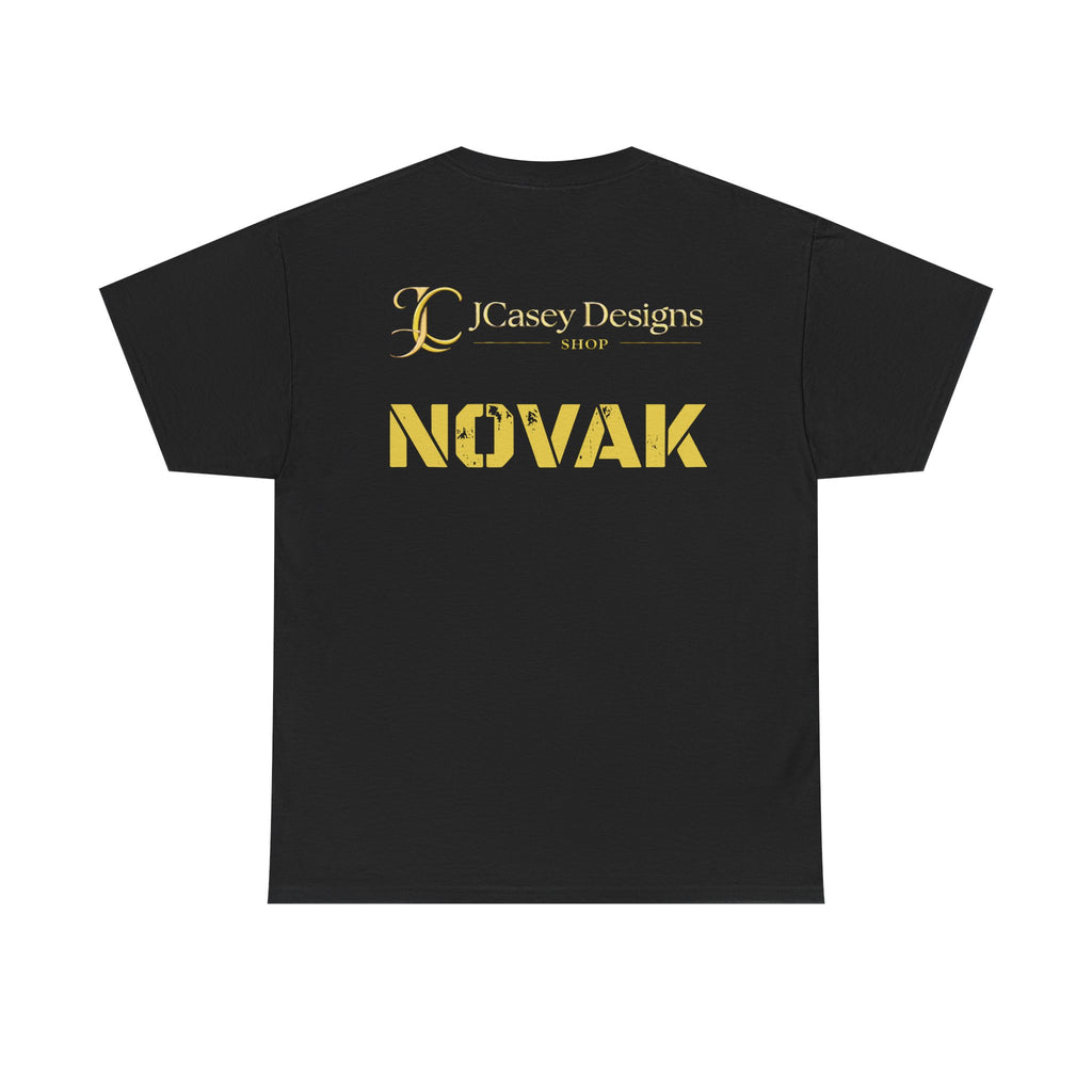 Novak Graphic Tee — Futuristic Soldier Portrait T-Shirt