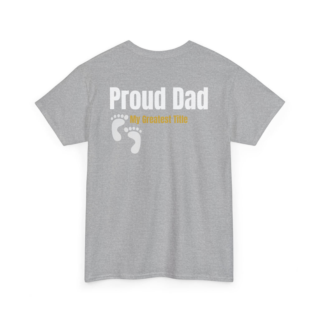 Proud Dad T‑Shirt — 'My Greatest Title' Retro Fishing Badge Tee