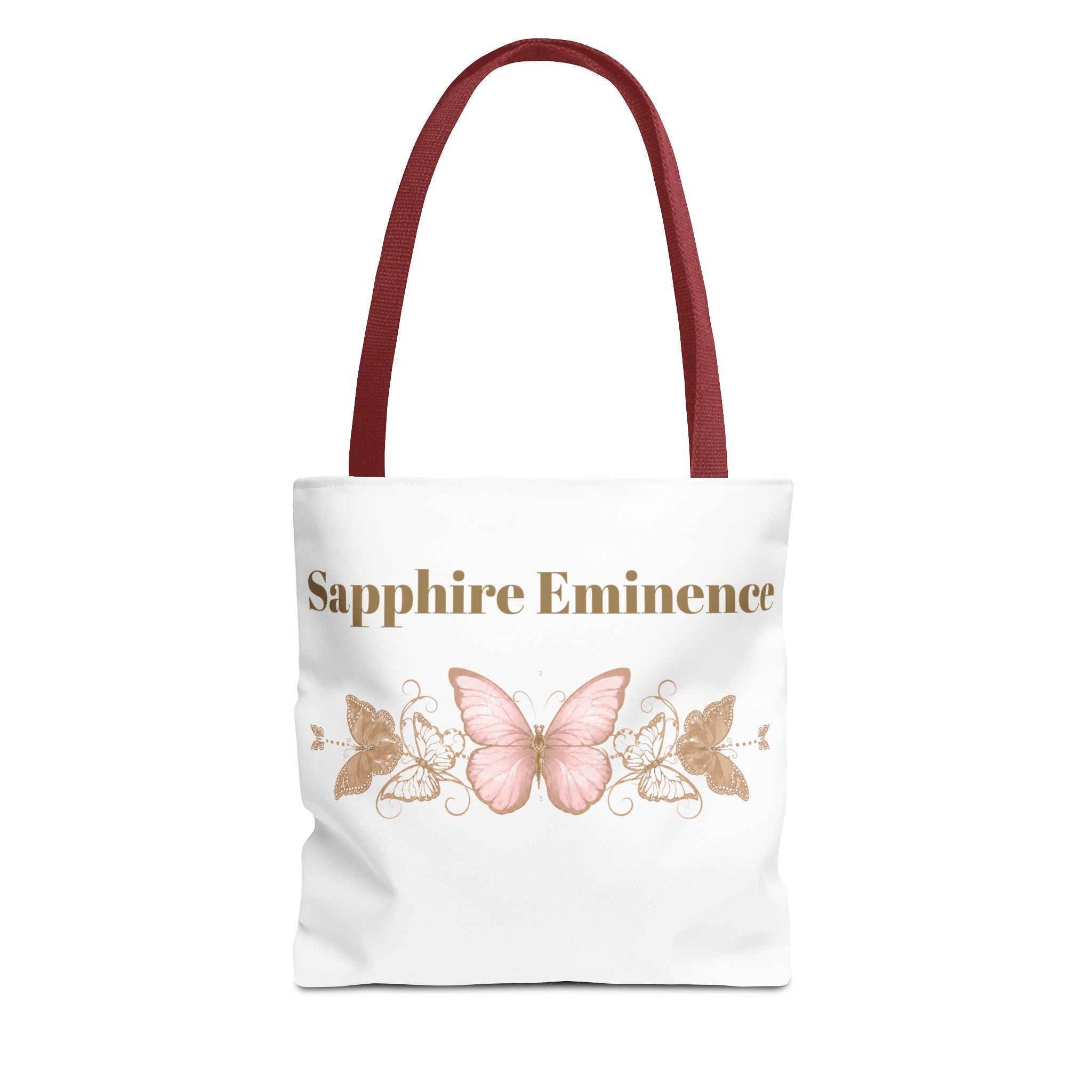 Sorority Tote Bag — "Sapphire Eminence" Butterfly Design