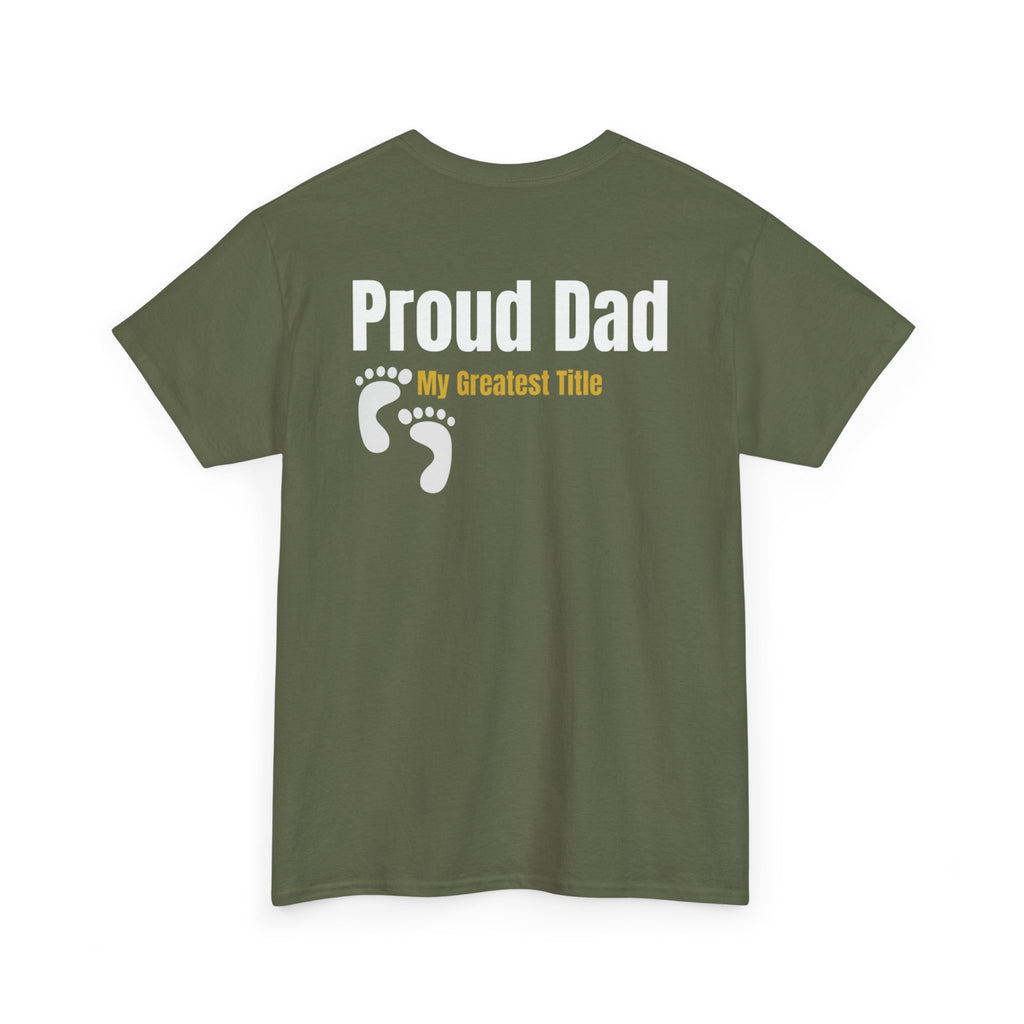 Proud Dad T‑Shirt — 'My Greatest Title' Retro Fishing Badge Tee