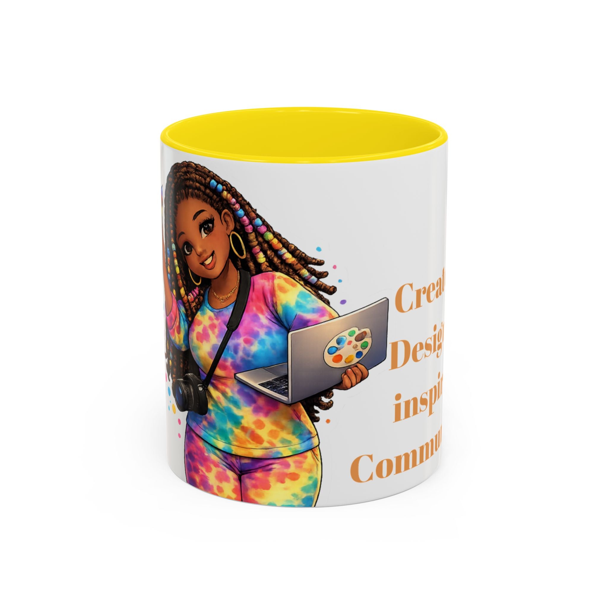 The Muse Creative Accent Mug – Gold Text Design (11oz)