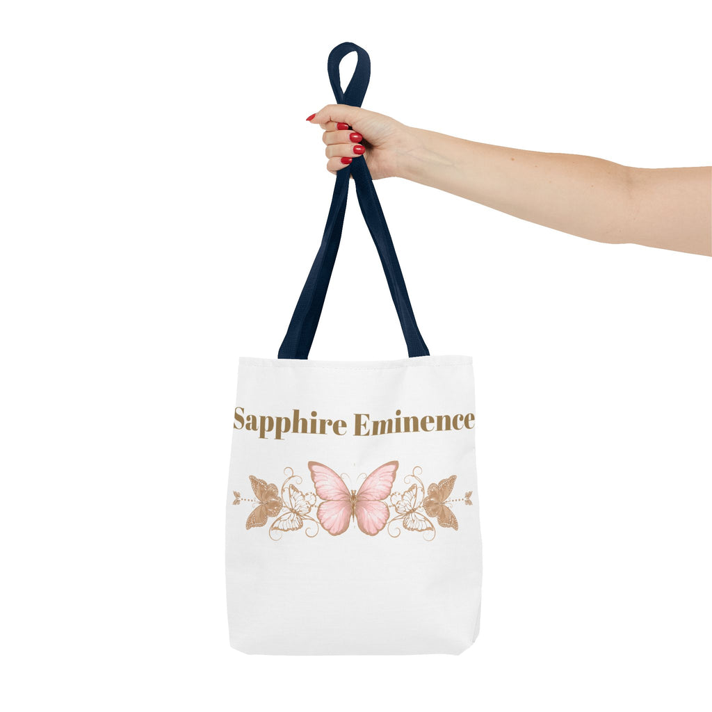 Sorority Tote Bag — "Sapphire Eminence" Butterfly Design