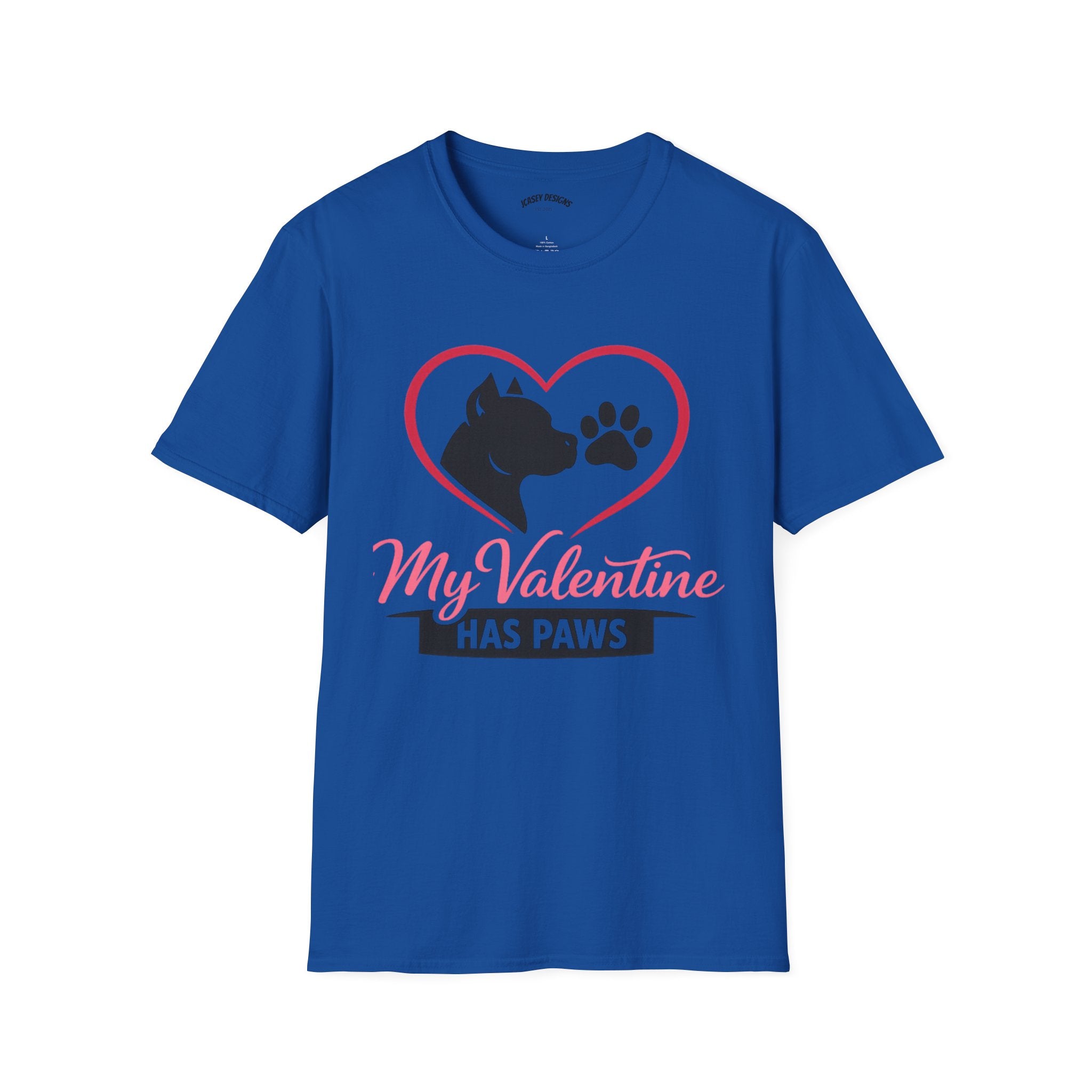My Valentine Has Paws T-Shirt — Cute Dog Heart Valentine Tee