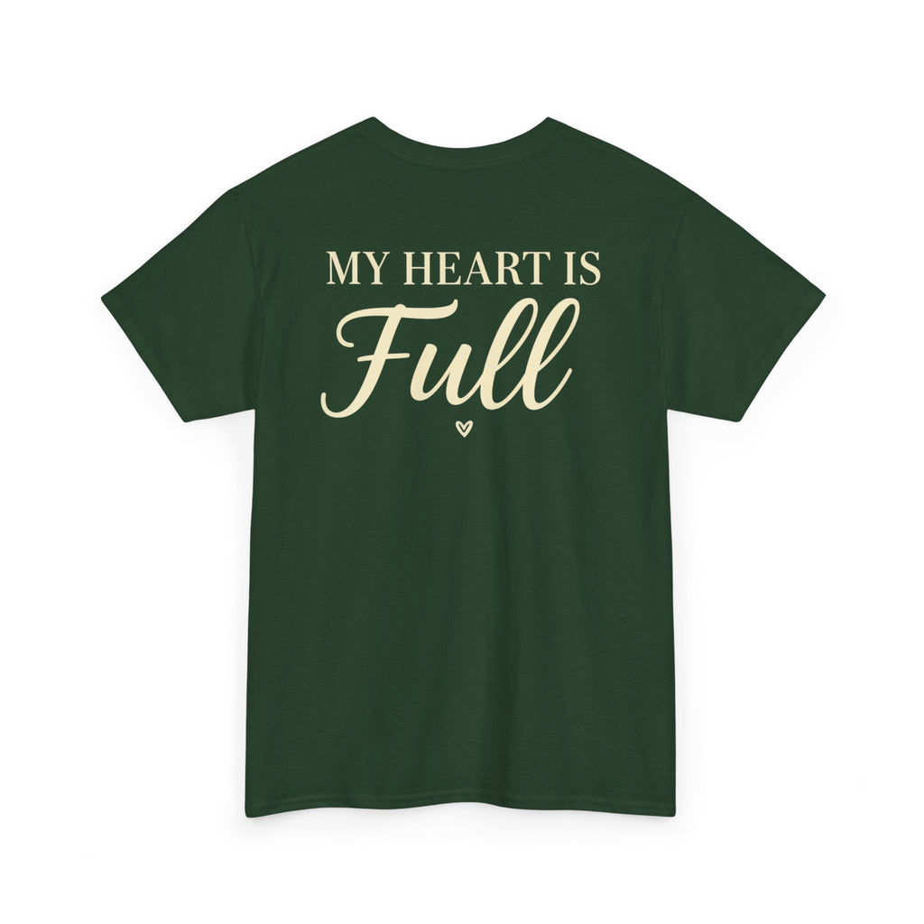Mom The Real Queen T-Shirt – Gold Crown Mother’s Day Tee (“My Heart Is Full” on Back)