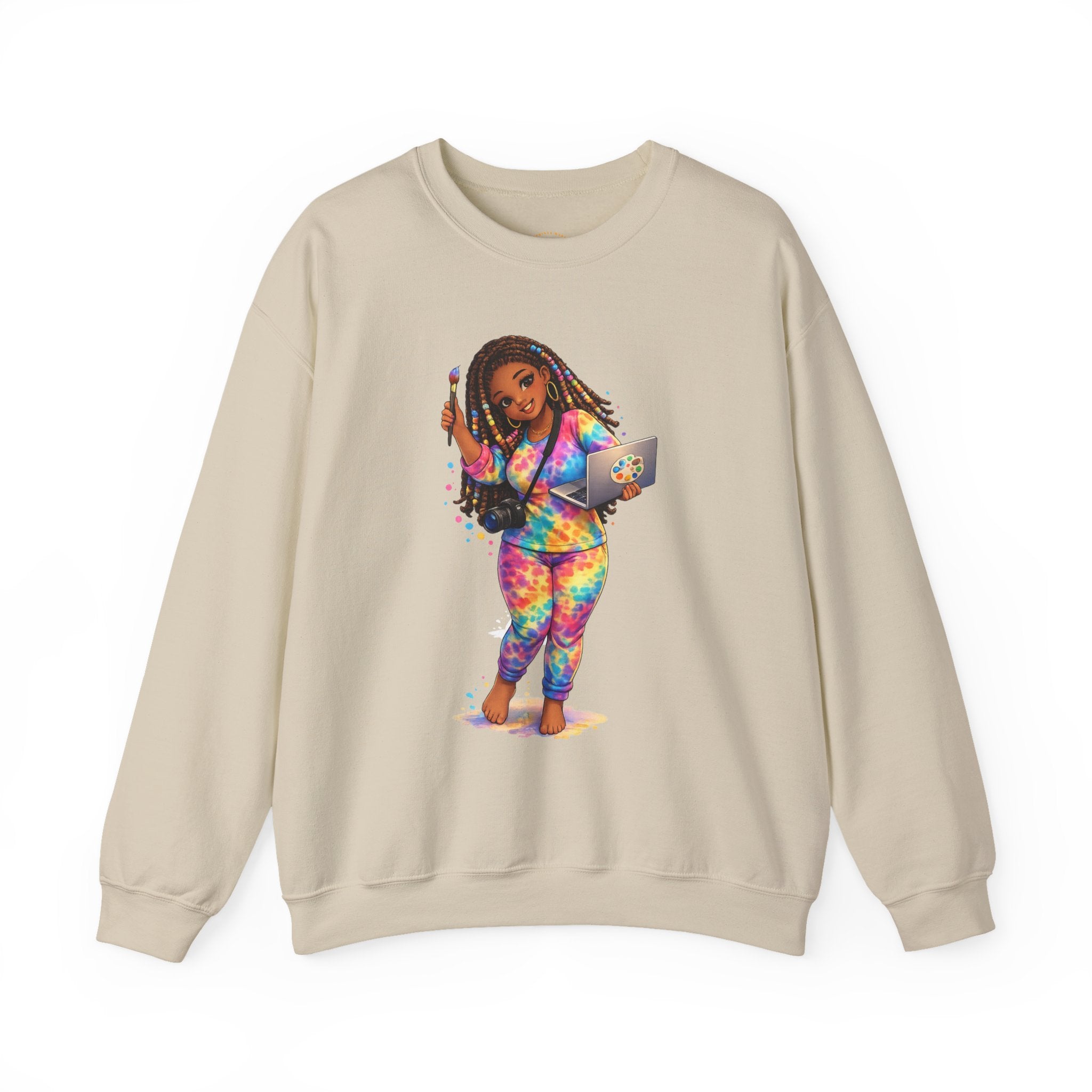The Muse Graphic Sweatshirt | Creative Black Girl Art Crewneck