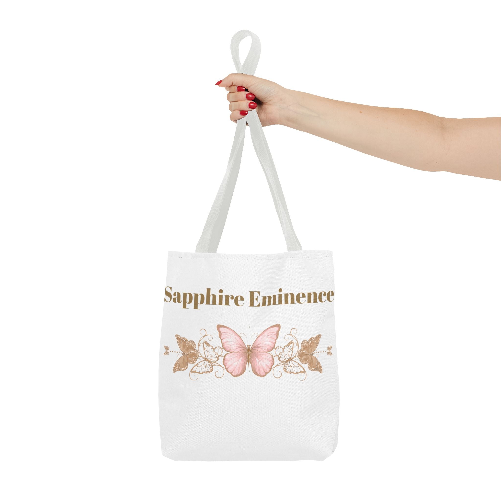 Sorority Tote Bag — "Sapphire Eminence" Butterfly Design