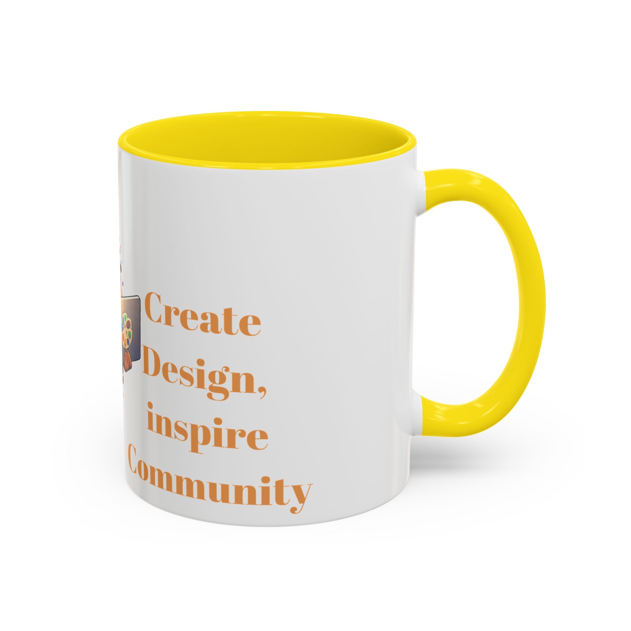 The Muse Creative Accent Mug – Gold Text Design (11oz)