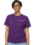 Capricorn Zodiac Tee — Dark Skin Afro Woman Holding Mug Graphic T-Shirt