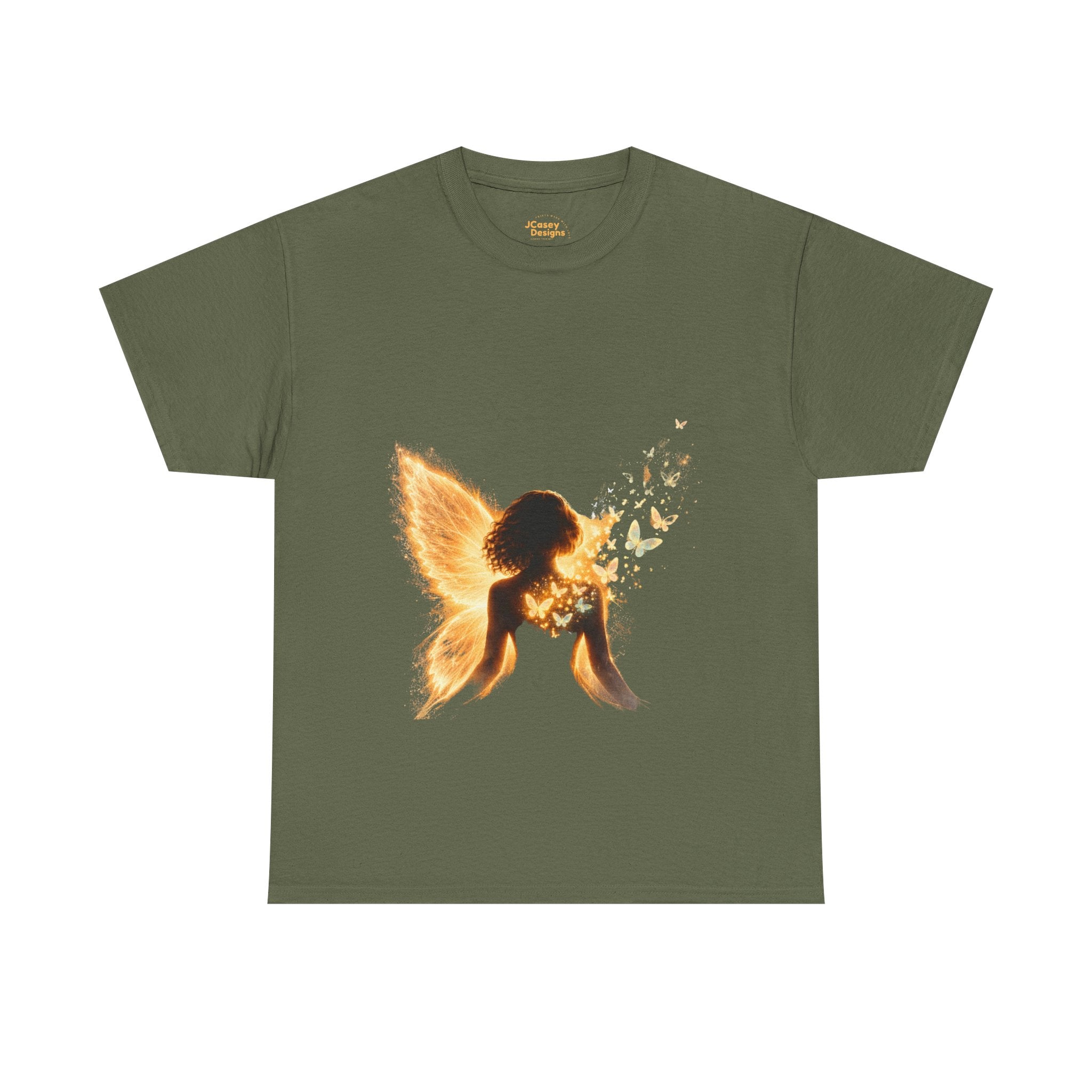 Golden Fairy T-Shirt — Glowing Butterfly Pixie Graphic Tee