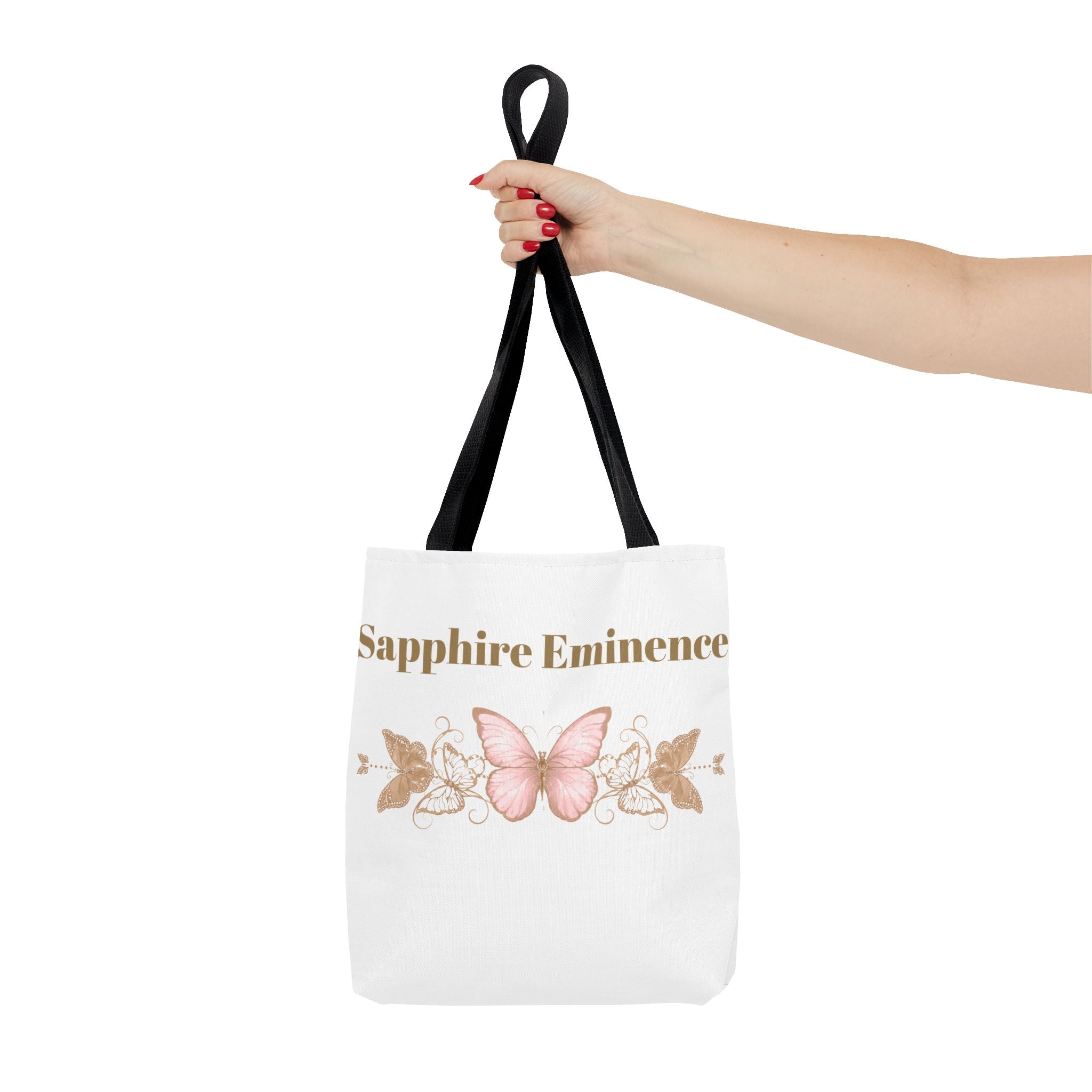 Sorority Tote Bag — "Sapphire Eminence" Butterfly Design