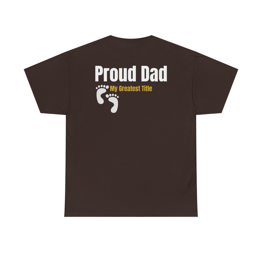 Proud Dad T‑Shirt — 'My Greatest Title' Retro Fishing Badge Tee