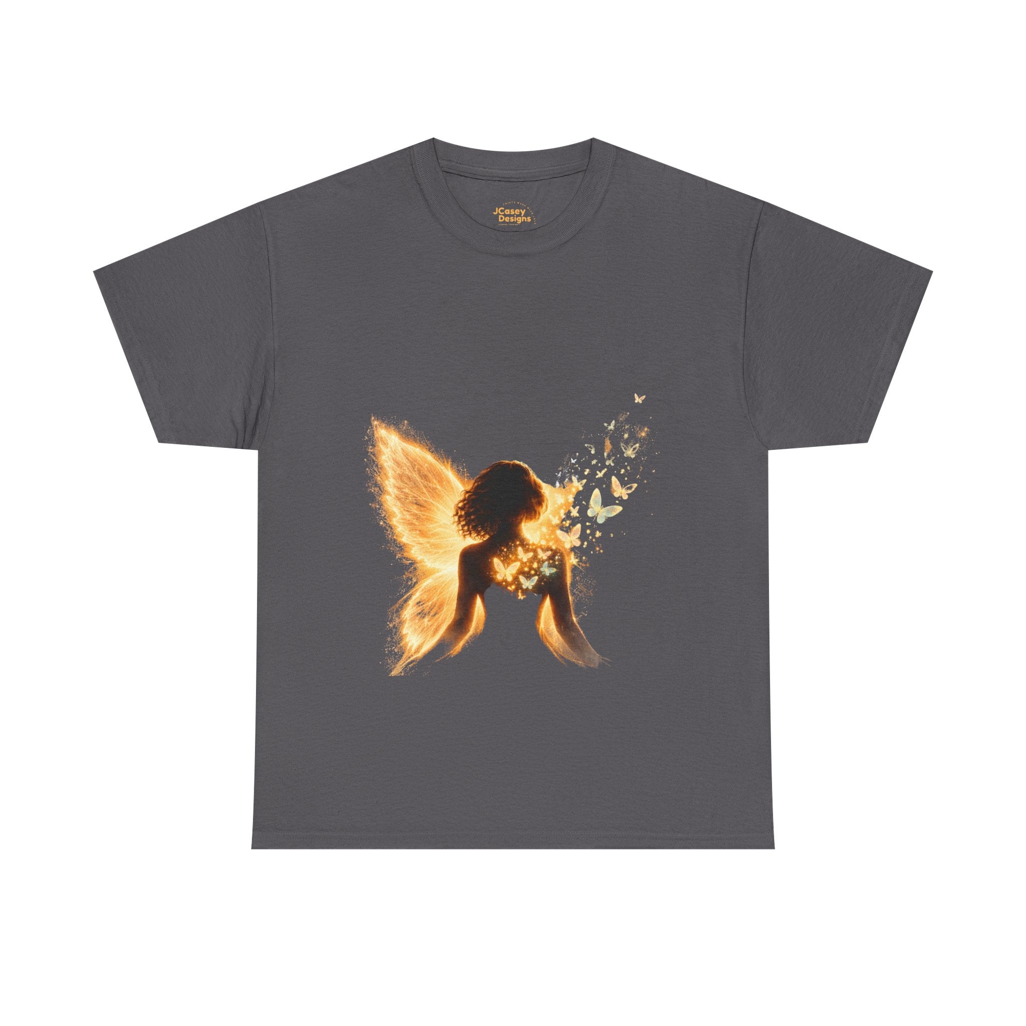 Golden Fairy T-Shirt — Glowing Butterfly Pixie Graphic Tee