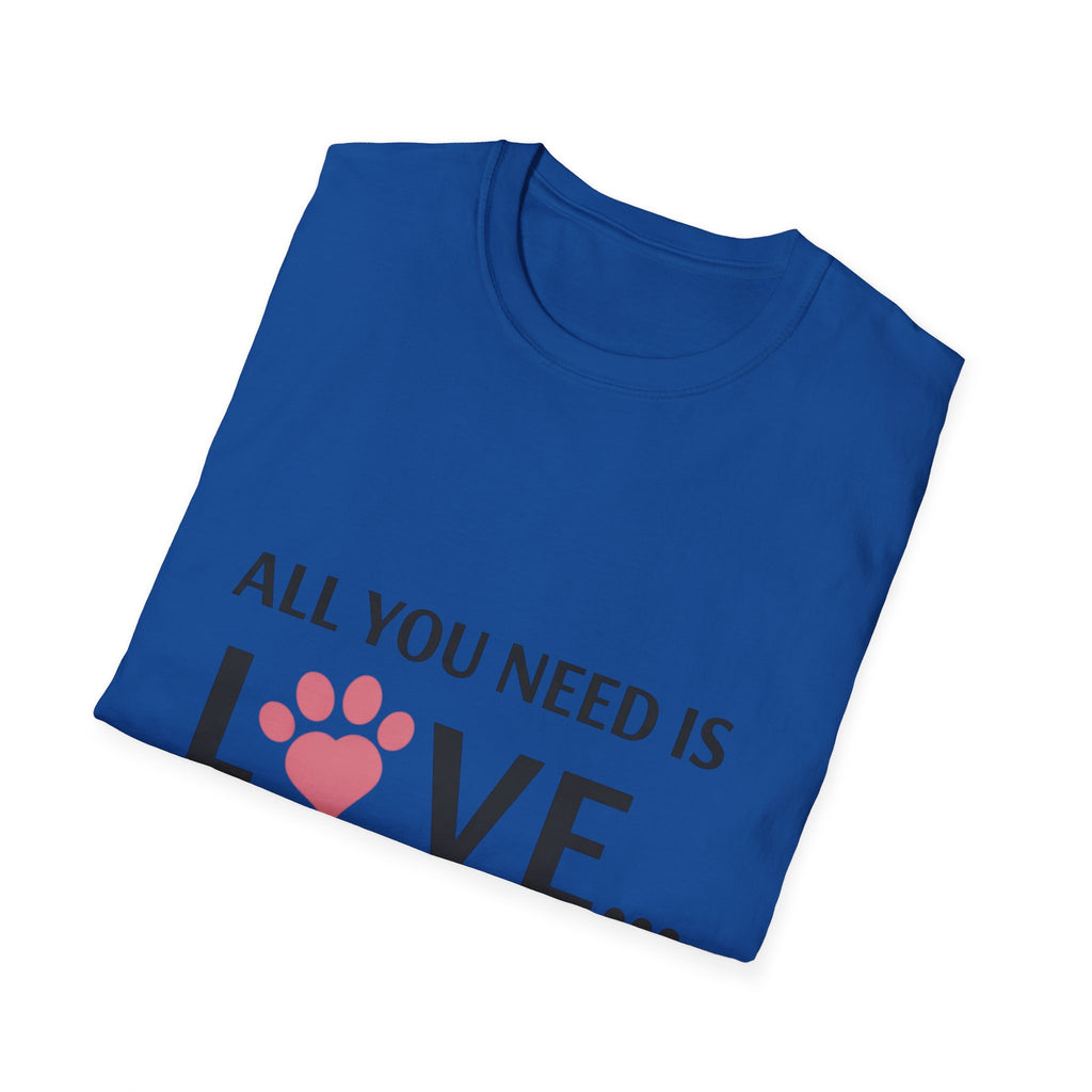 Pit Bull Love T-Shirt — "All You Need Is Love... and a Pit Bull" Dog Lover Tee