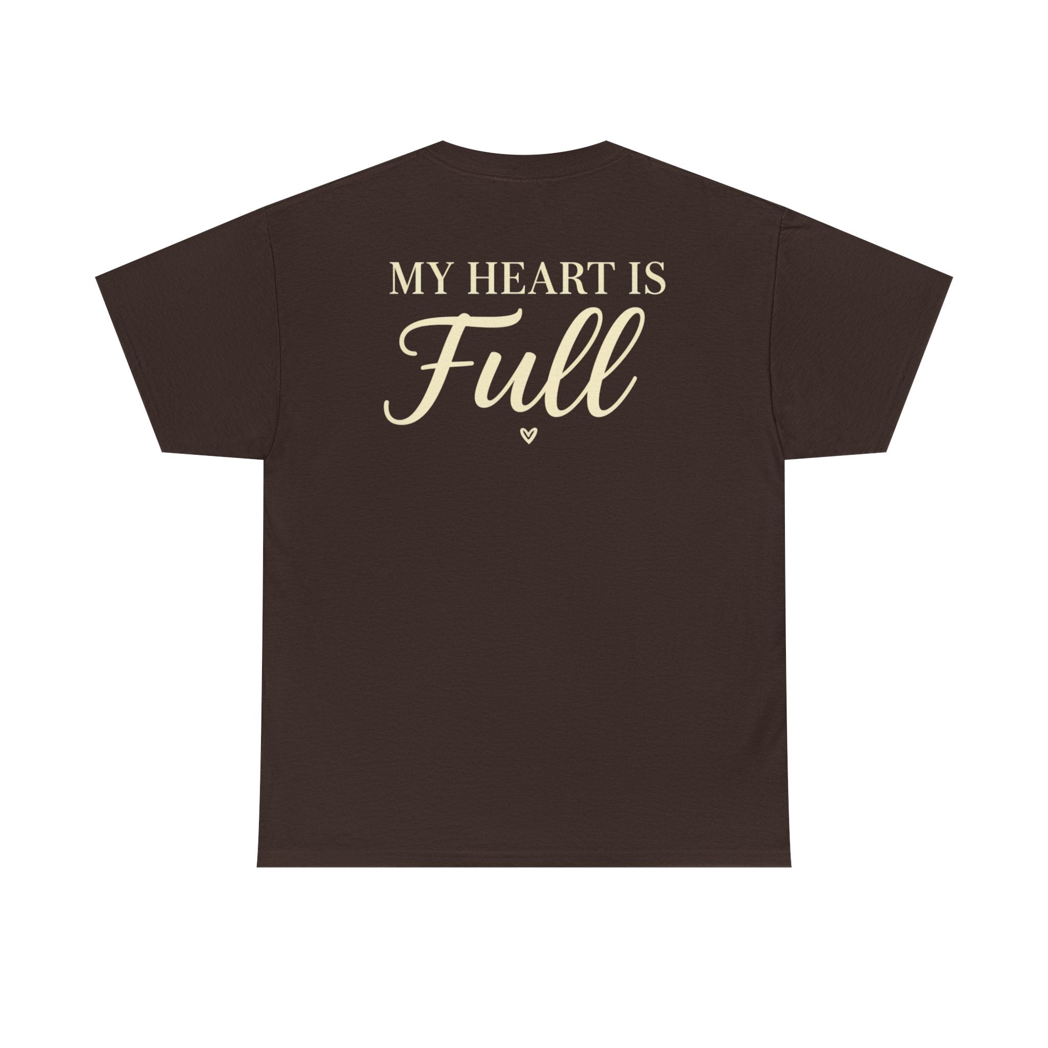 Mom The Real Queen T-Shirt – Gold Crown Mother’s Day Tee (“My Heart Is Full” on Back)