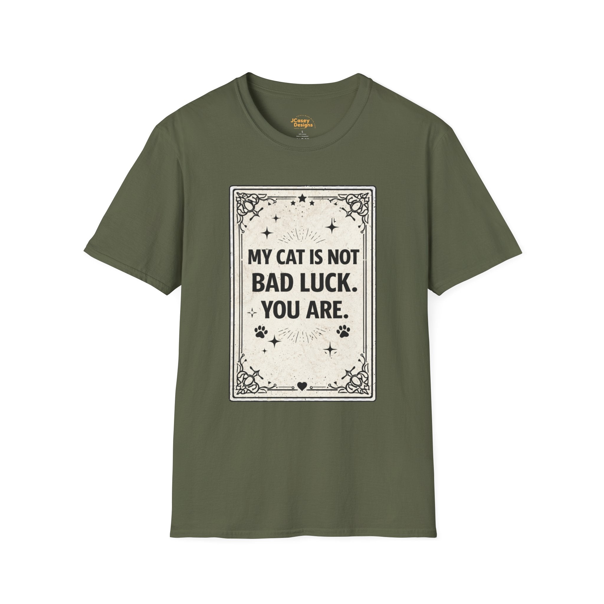 My Cat Is Not Bad Luck T-Shirt — Funny Cat Lover Tee