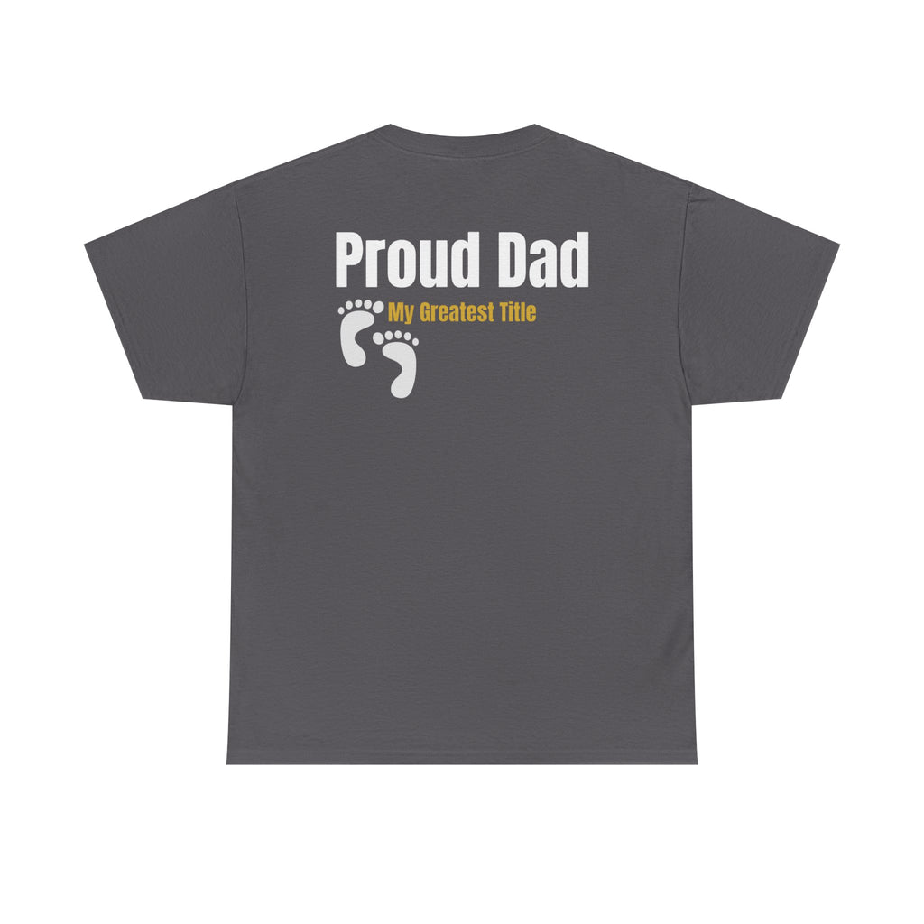 Proud Dad T‑Shirt — 'My Greatest Title' Retro Fishing Badge Tee