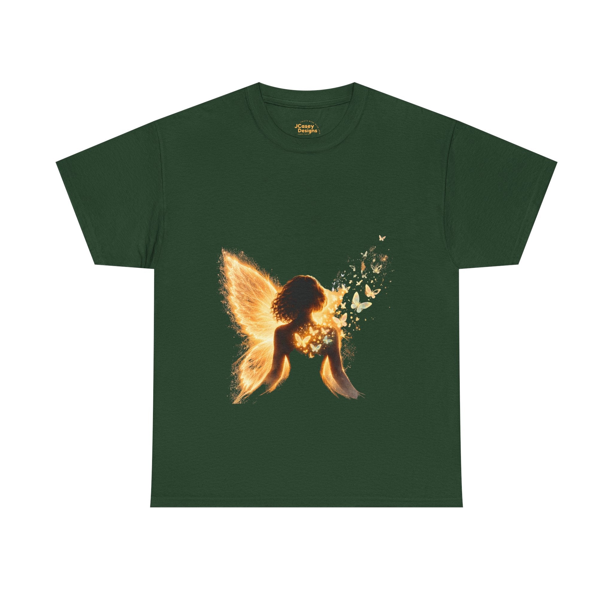 Golden Fairy T-Shirt — Glowing Butterfly Pixie Graphic Tee