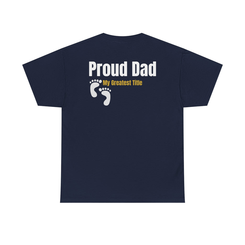 Proud Dad T‑Shirt — 'My Greatest Title' Retro Fishing Badge Tee