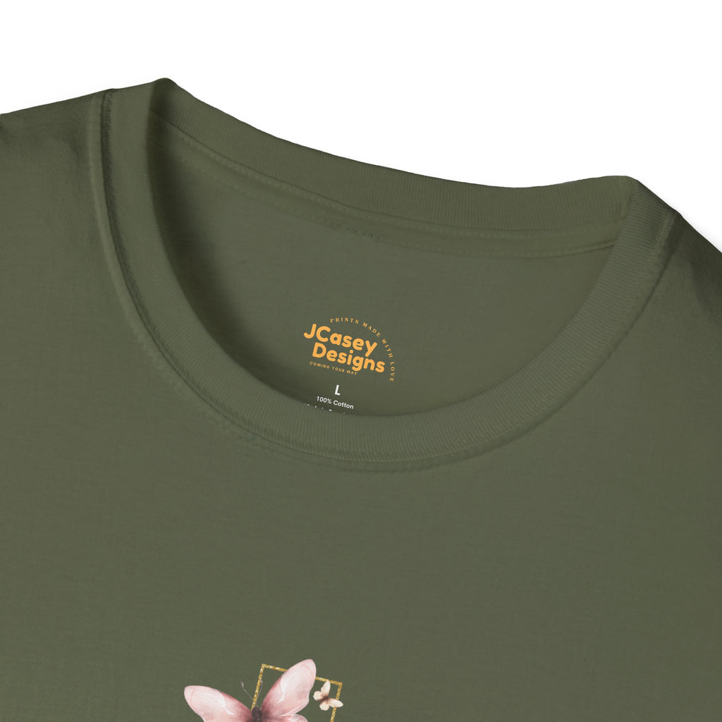 Floral Cross Scripture T-Shirt — Isaiah 54:17 Christian Faith Tee
