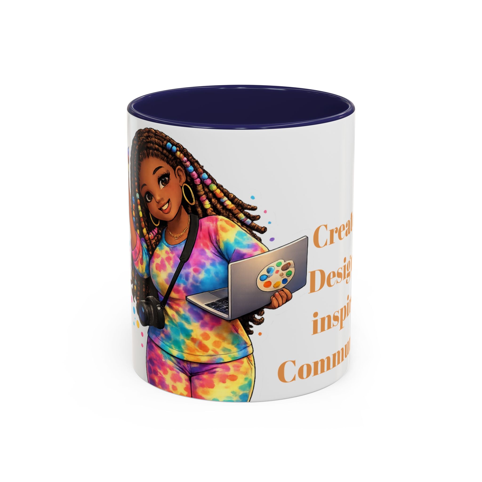 The Muse Creative Accent Mug – Gold Text Design (11oz)