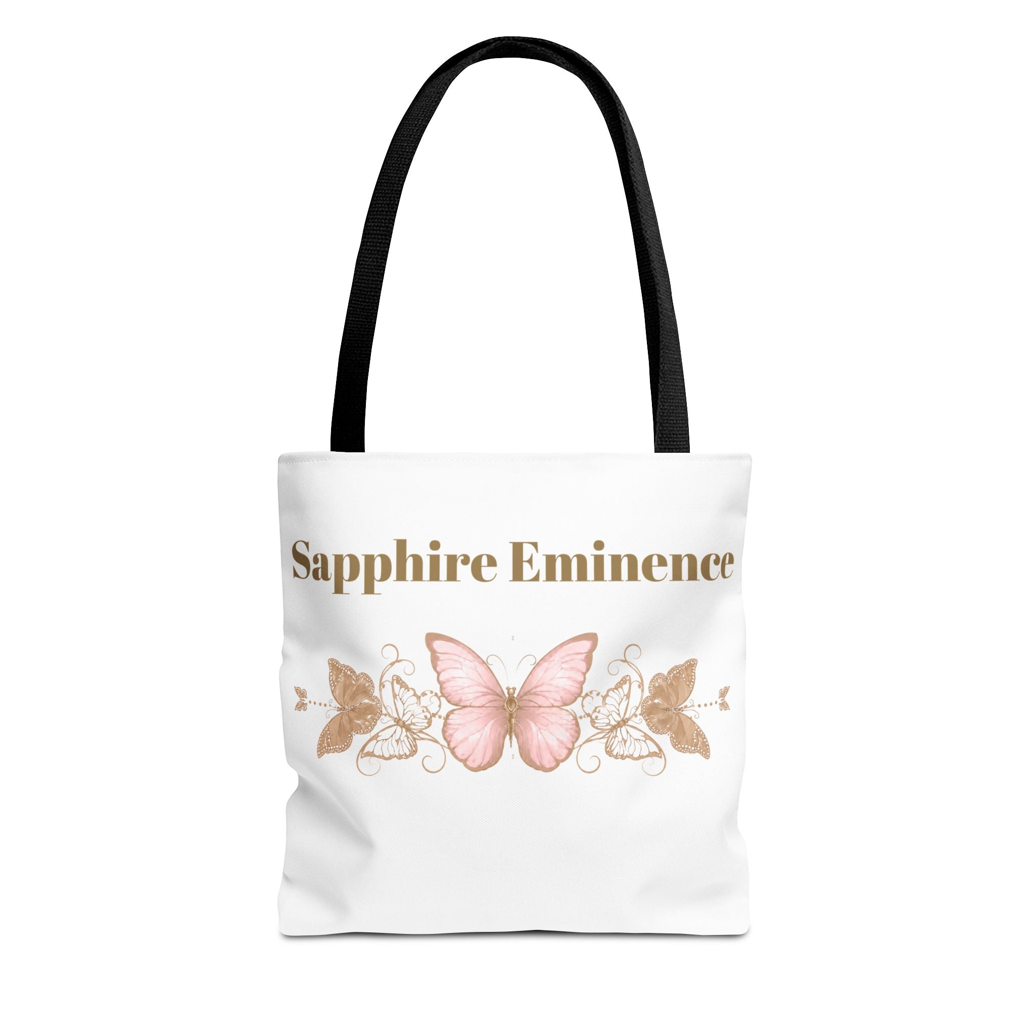 Sorority Tote Bag — "Sapphire Eminence" Butterfly Design