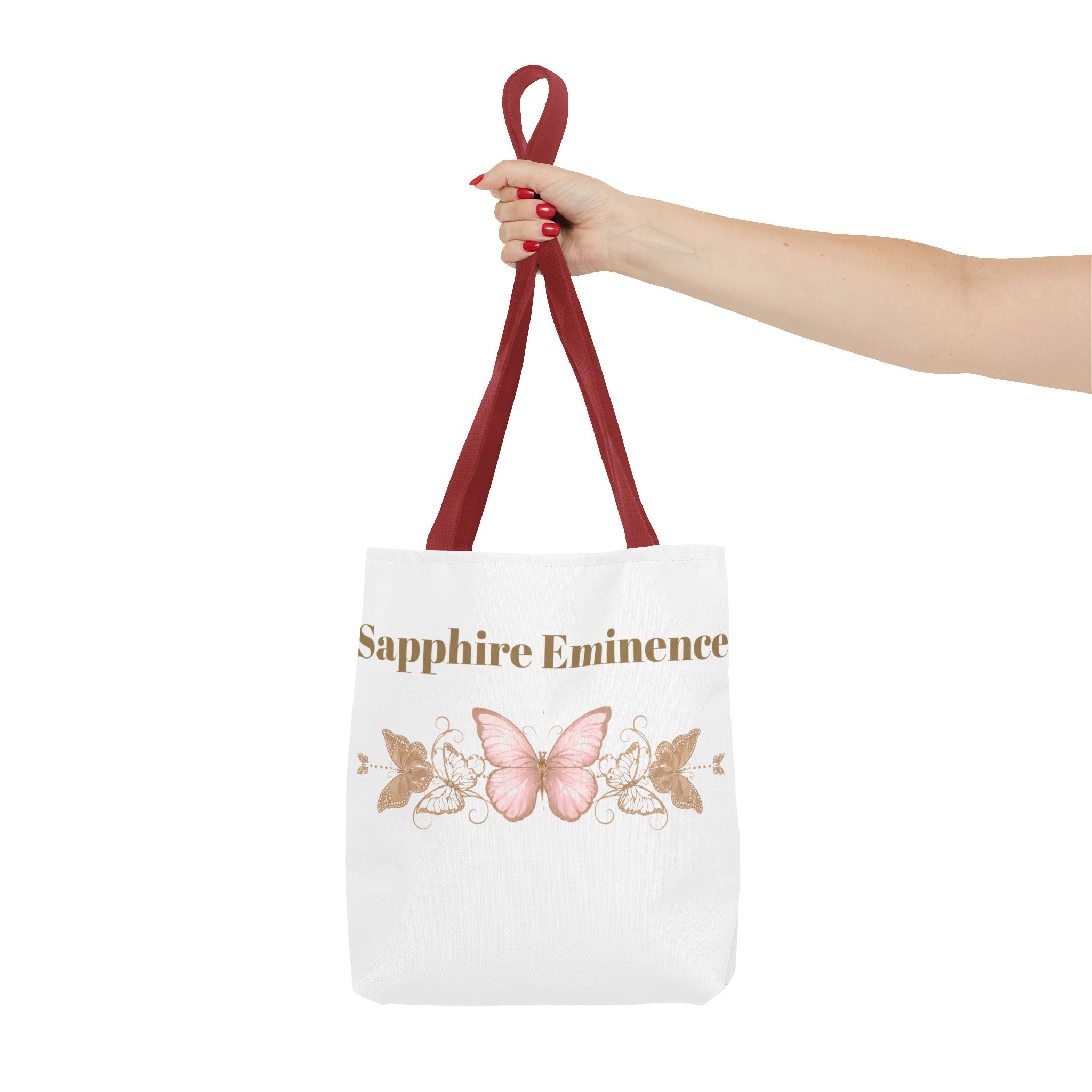 Sorority Tote Bag — "Sapphire Eminence" Butterfly Design