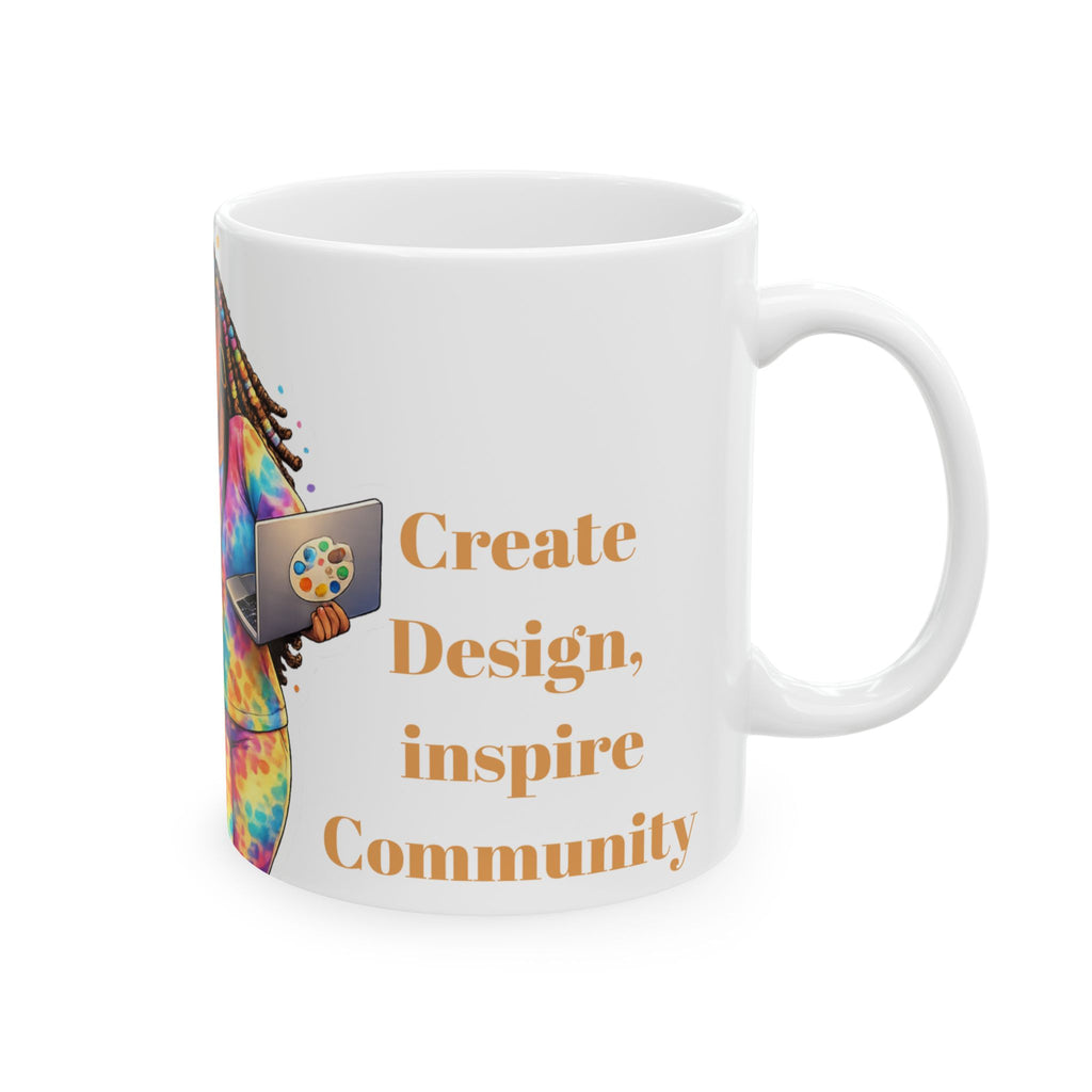 The Muse Creative Chaos Ceramic Mug (11oz) – Full Wrap Paint Splatter Design