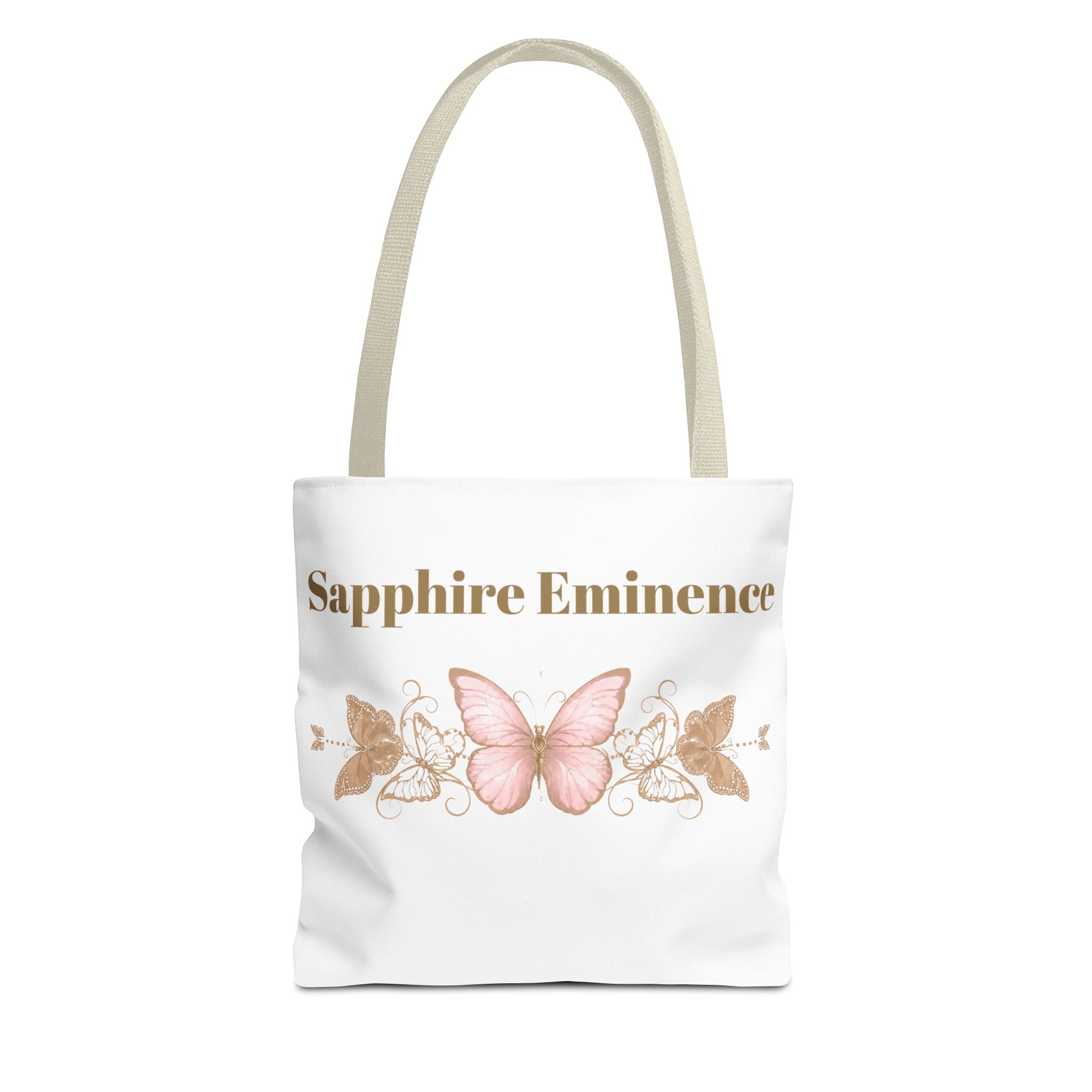 Sorority Tote Bag — "Sapphire Eminence" Butterfly Design