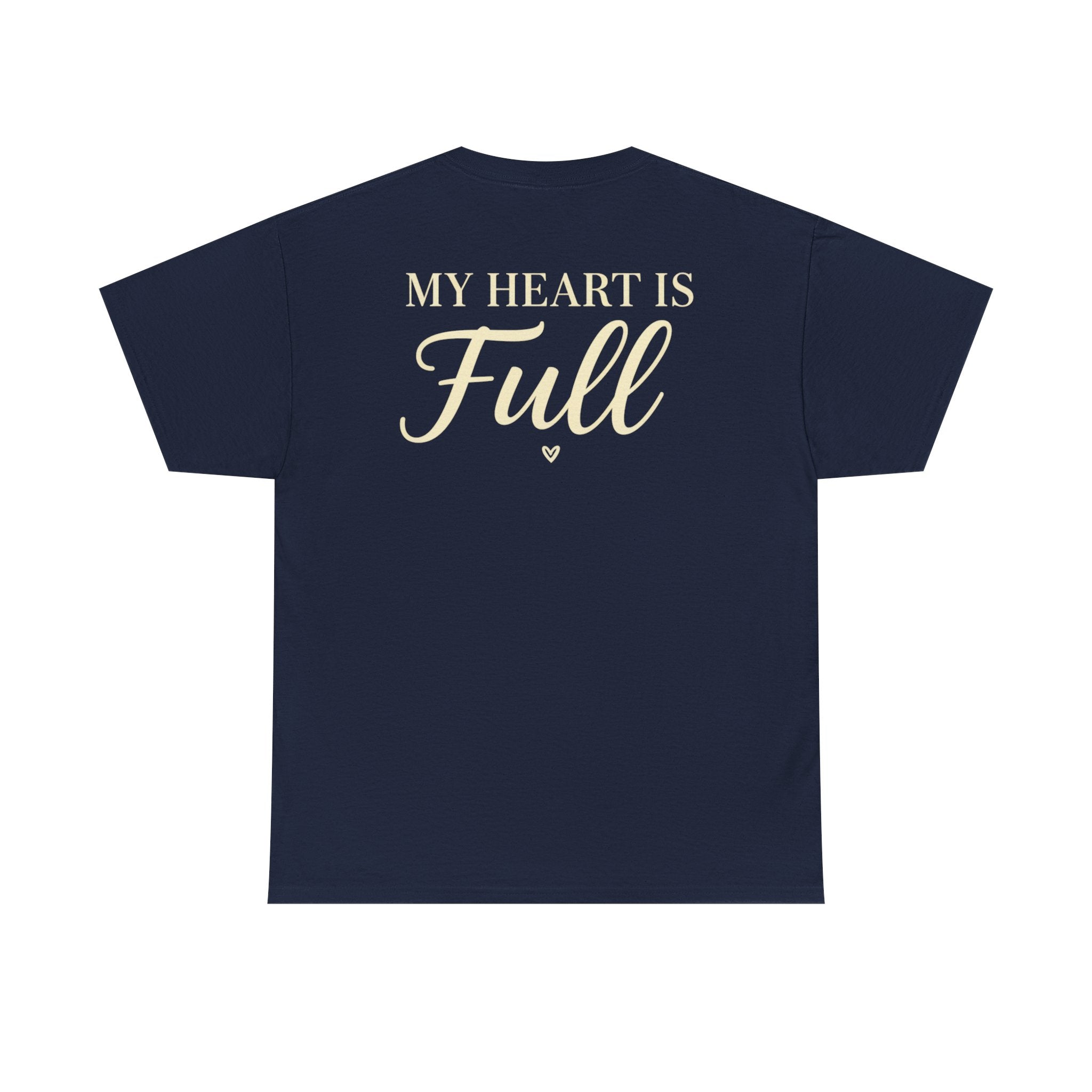 Mom The Real Queen T-Shirt – Gold Crown Mother’s Day Tee (“My Heart Is Full” on Back)