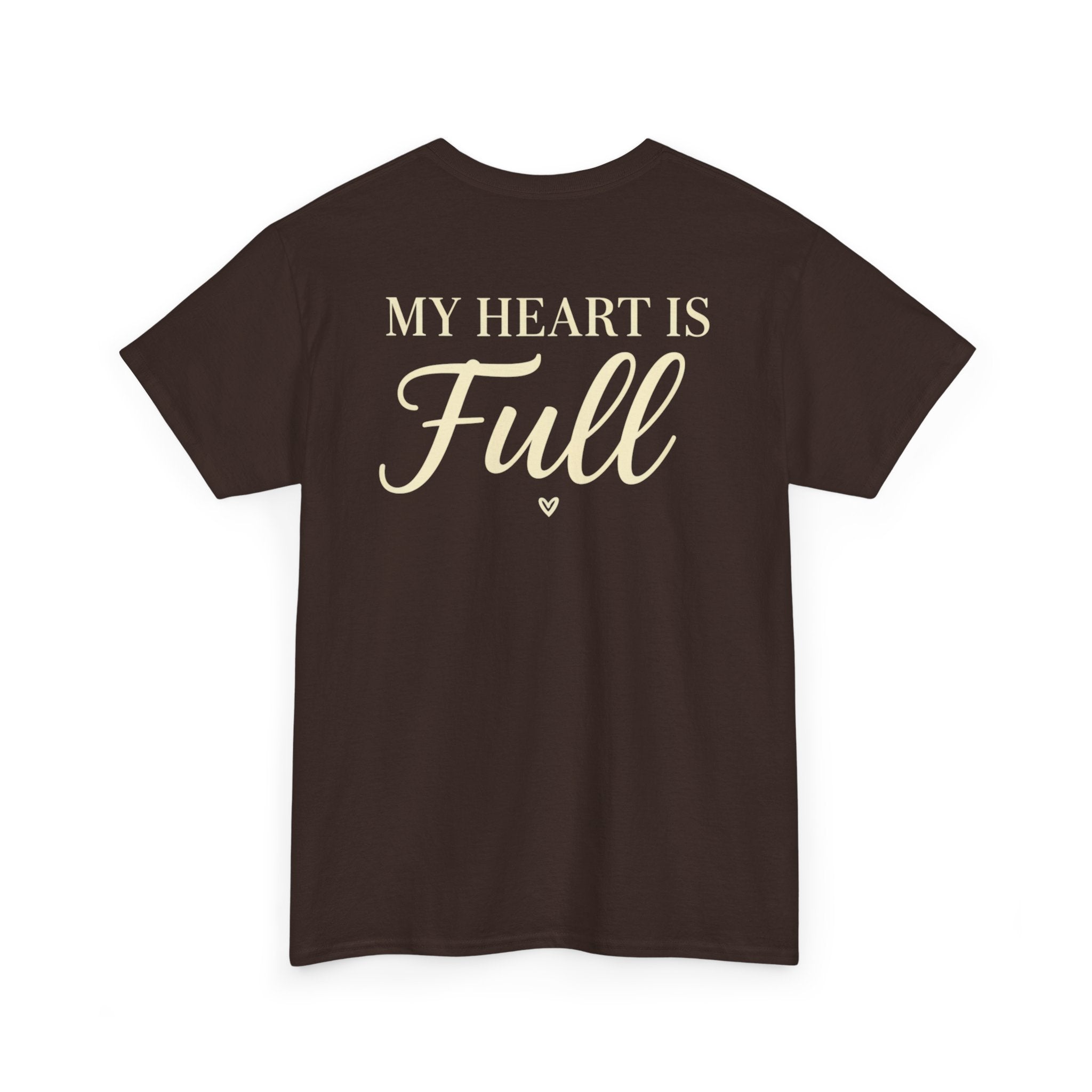 Mom The Real Queen T-Shirt – Gold Crown Mother’s Day Tee (“My Heart Is Full” on Back)