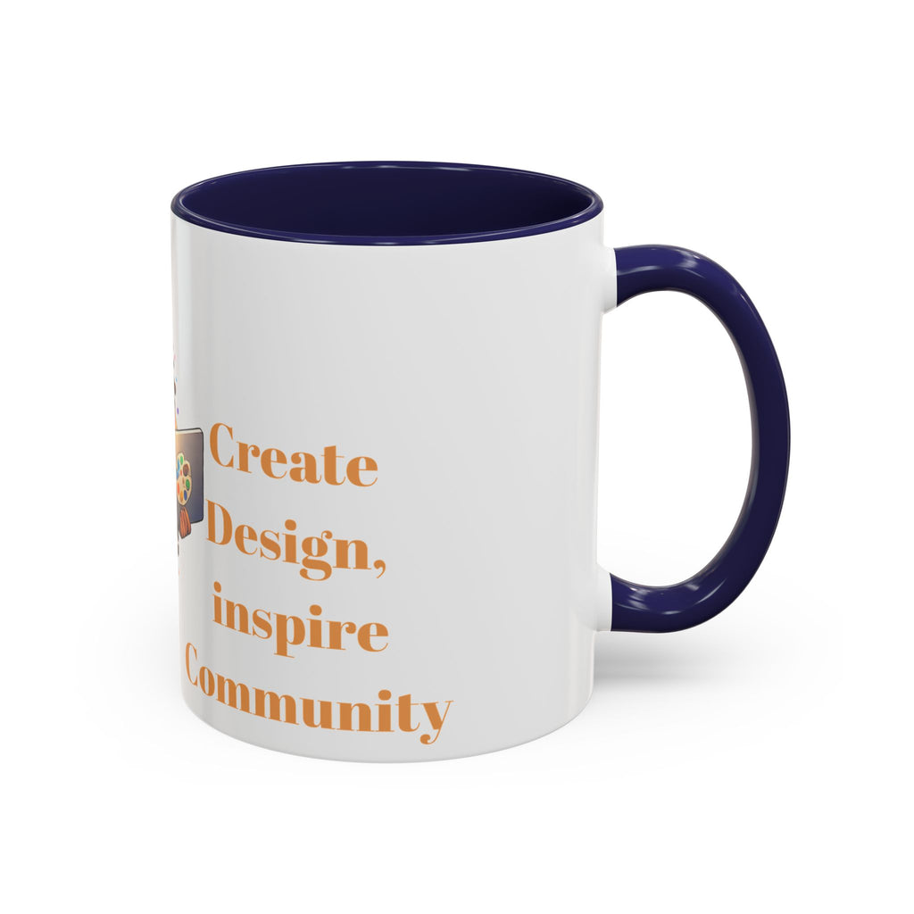 The Muse Creative Accent Mug – Gold Text Design (11oz)