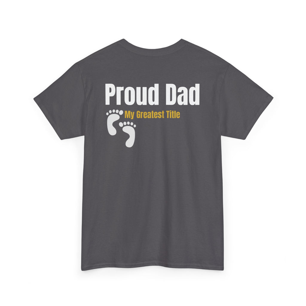 Proud Dad T‑Shirt — 'My Greatest Title' Retro Fishing Badge Tee