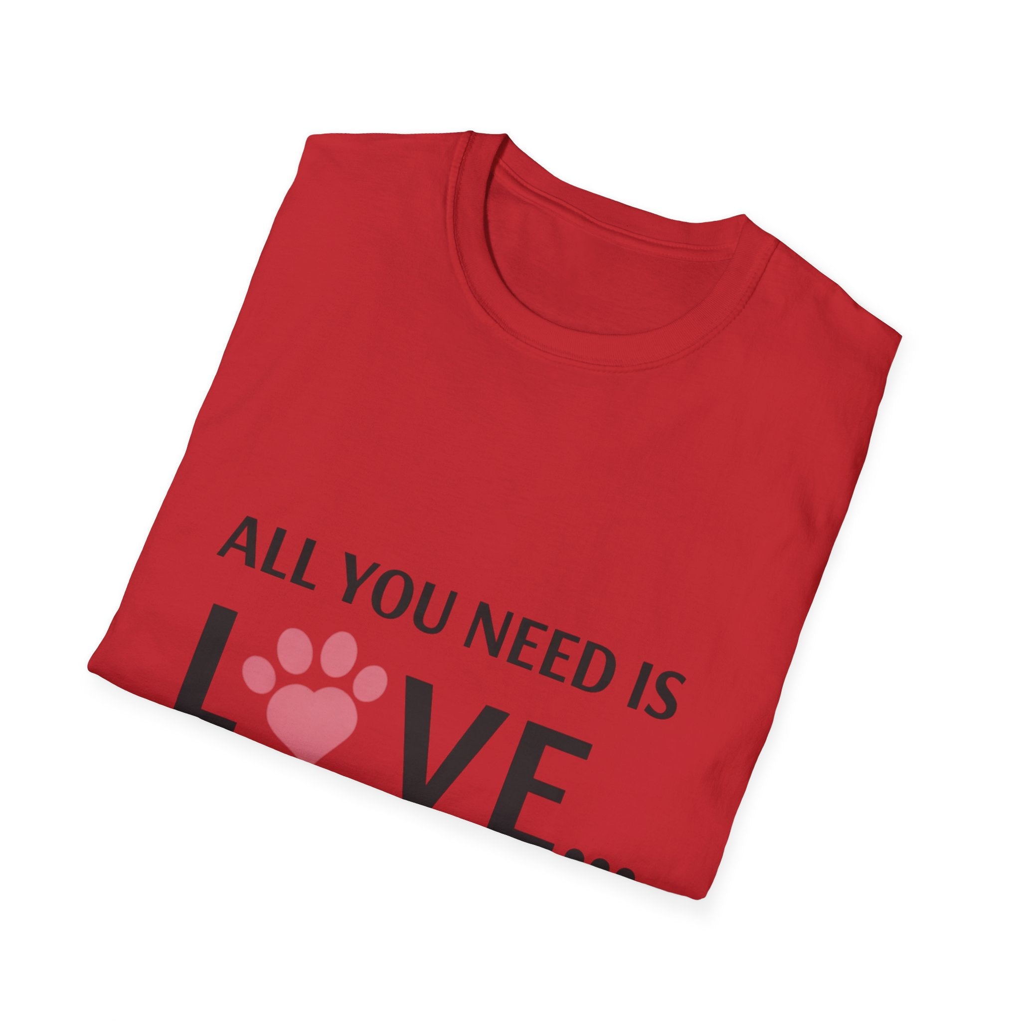 Pit Bull Love T-Shirt — "All You Need Is Love... and a Pit Bull" Dog Lover Tee