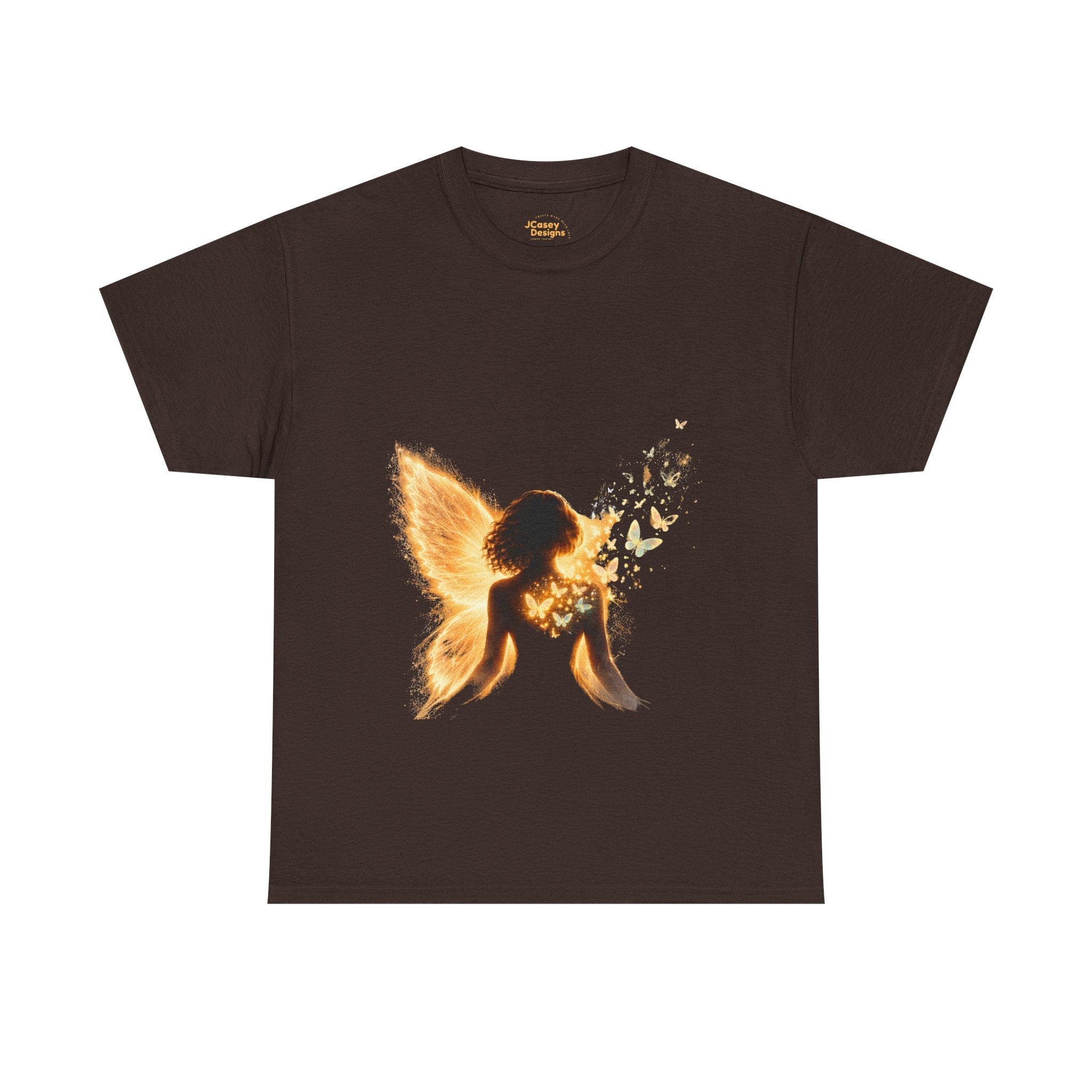 Golden Fairy T-Shirt — Glowing Butterfly Pixie Graphic Tee