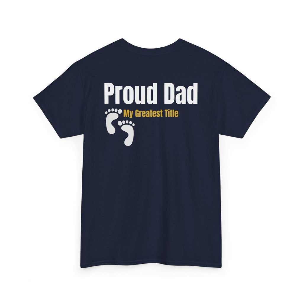 Proud Dad T‑Shirt — 'My Greatest Title' Retro Fishing Badge Tee