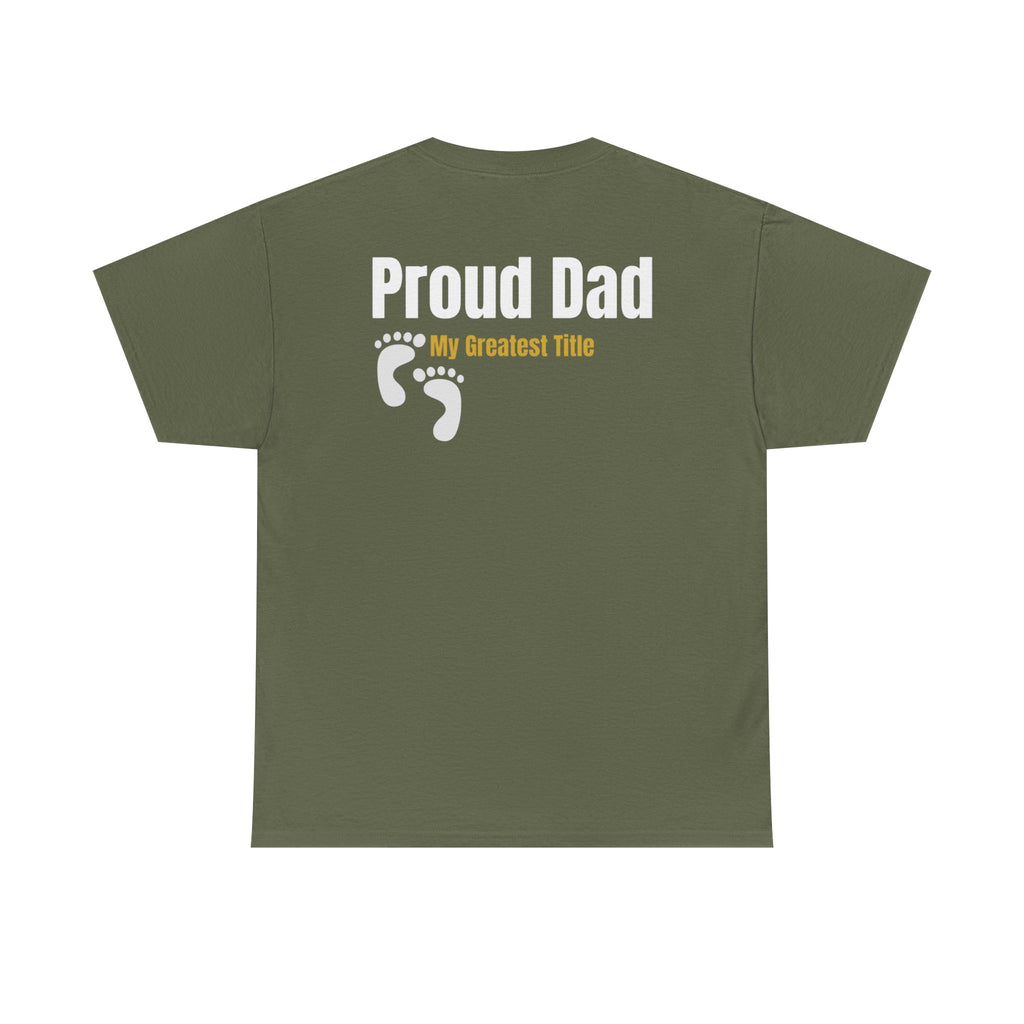 Proud Dad T‑Shirt — 'My Greatest Title' Retro Fishing Badge Tee